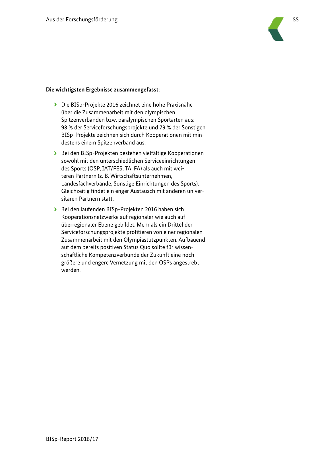 Vorschau BISp-Report 2016/17 Seite 57