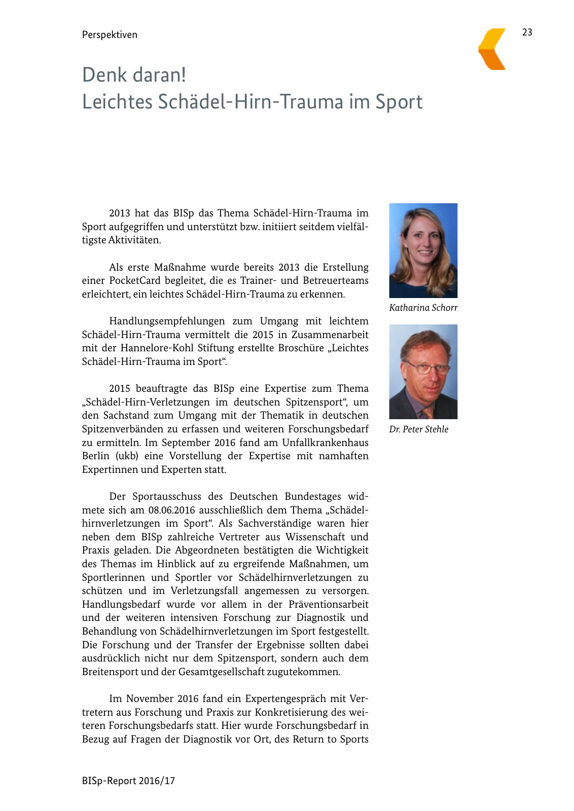 Vorschau BISp-Report 2016/17 Seite 25