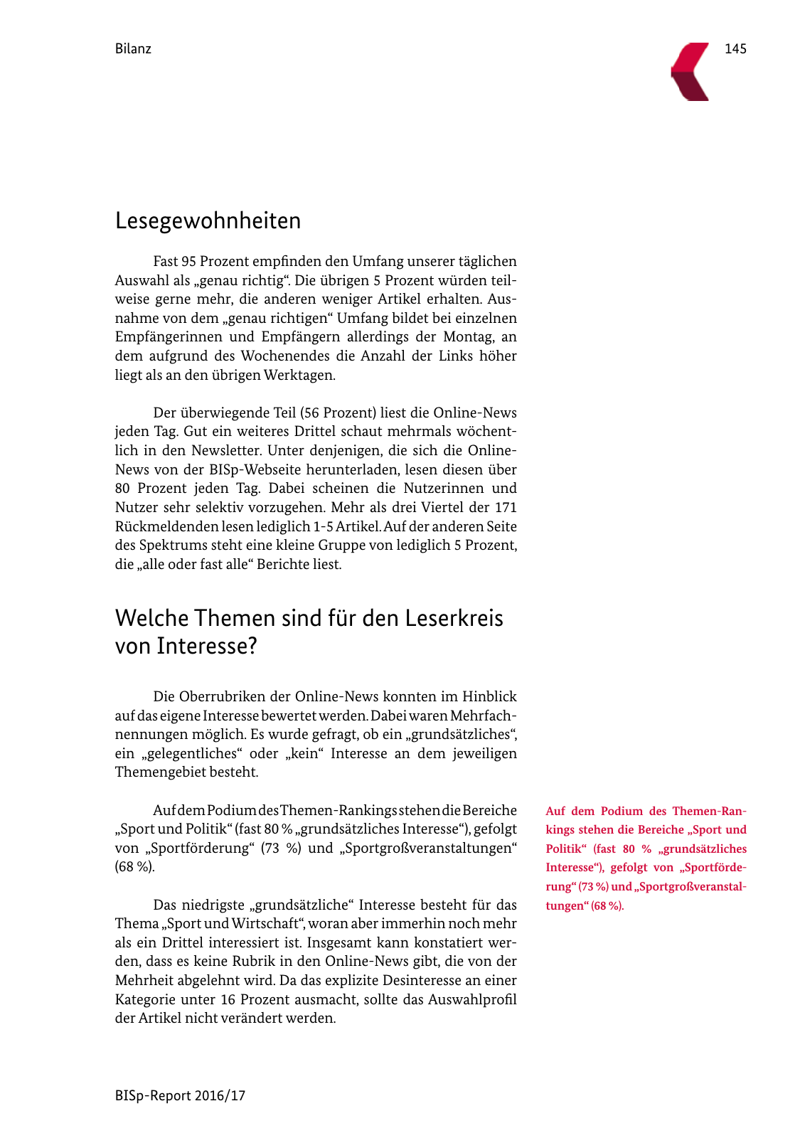 Vorschau BISp-Report 2016/17 Seite 147