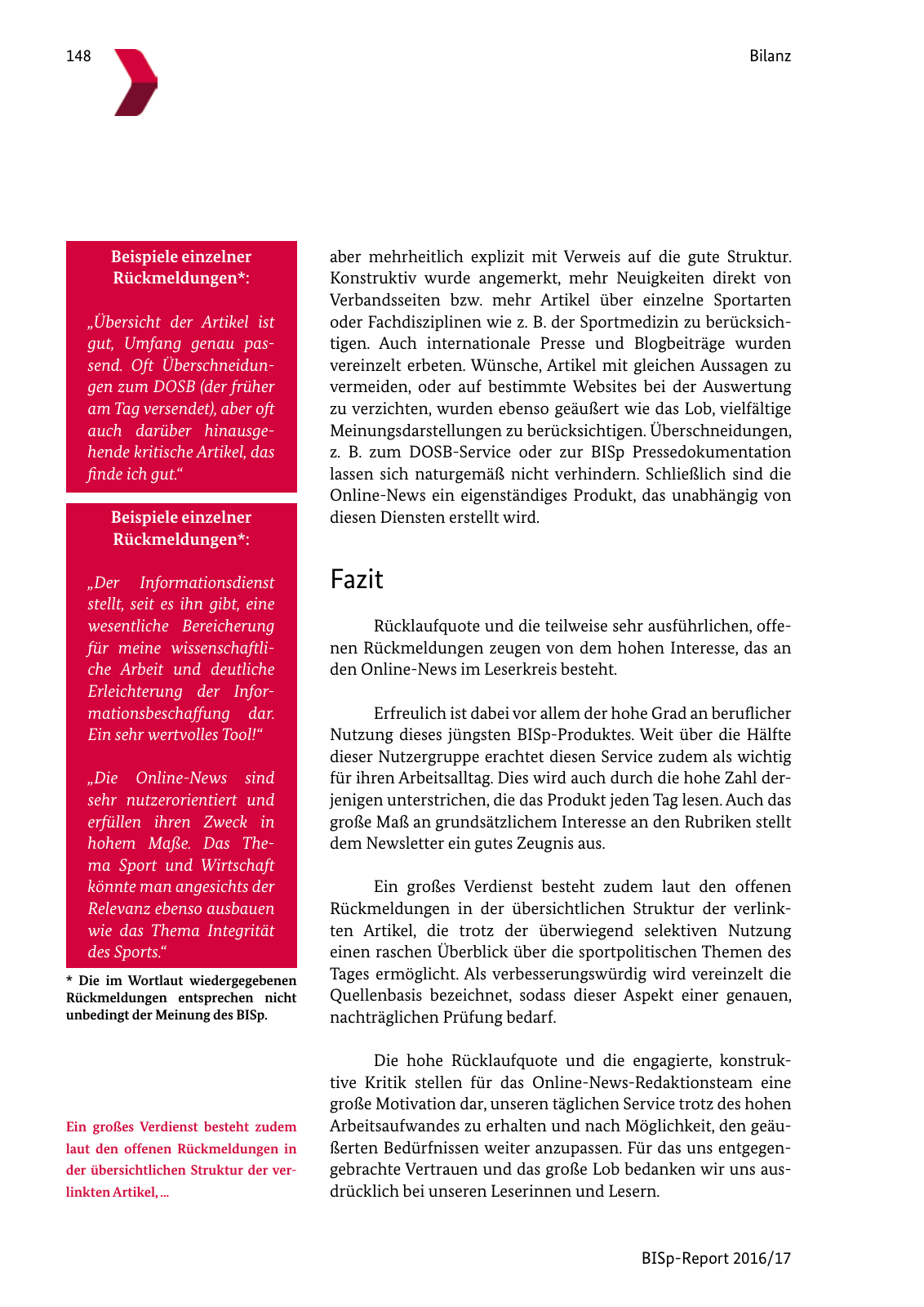 Vorschau BISp-Report 2016/17 Seite 150