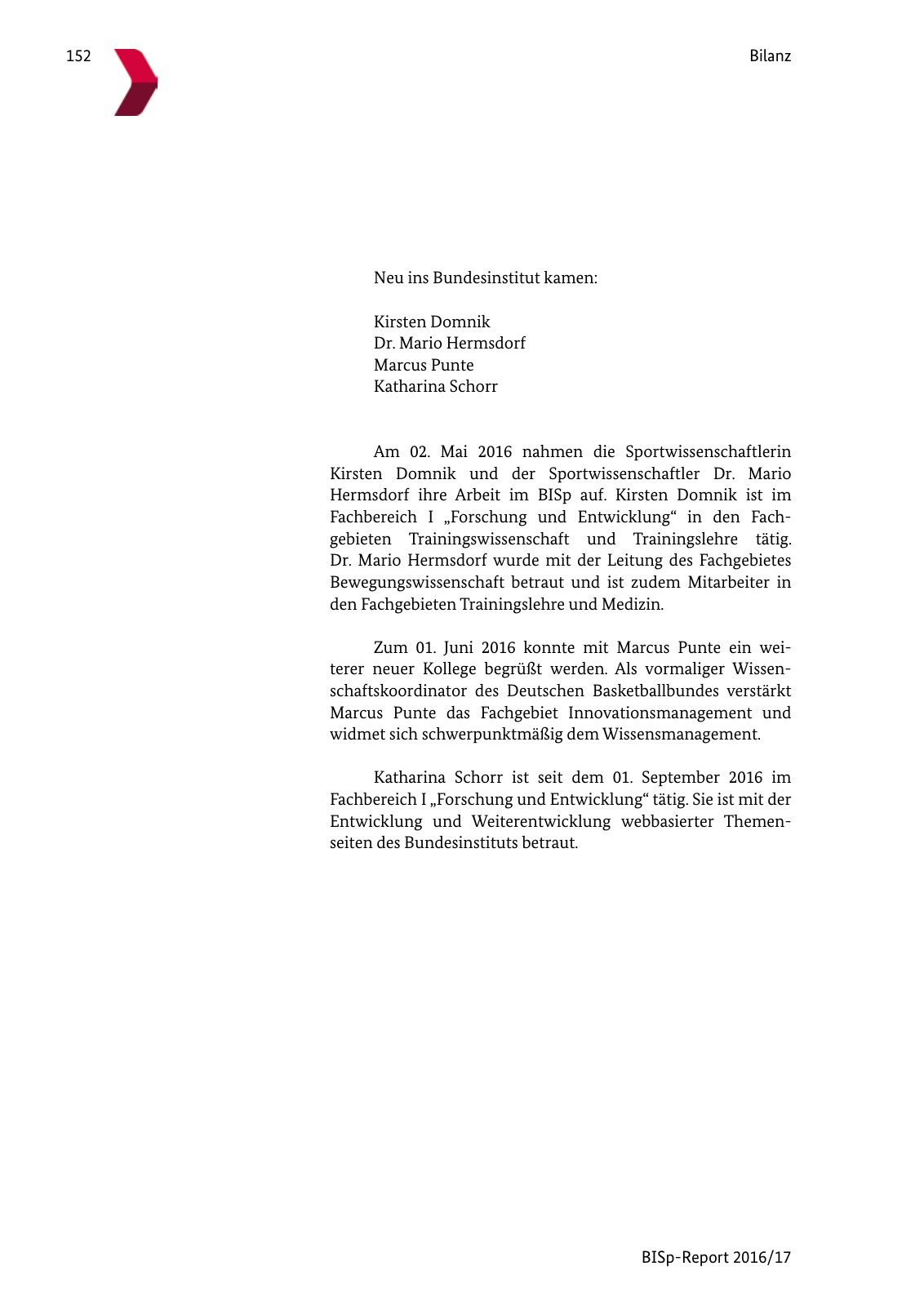 Vorschau BISp-Report 2016/17 Seite 154