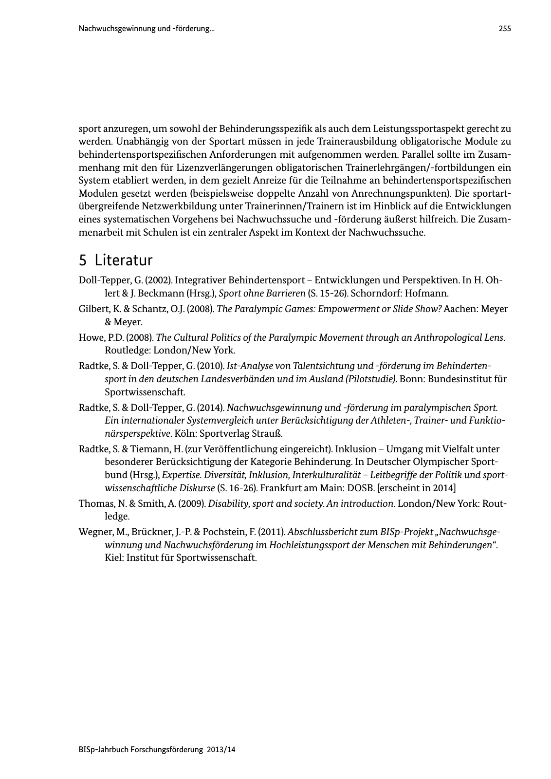 Vorschau BISp-Jahrbuch Forschungsförderung 2013/14 Seite 256