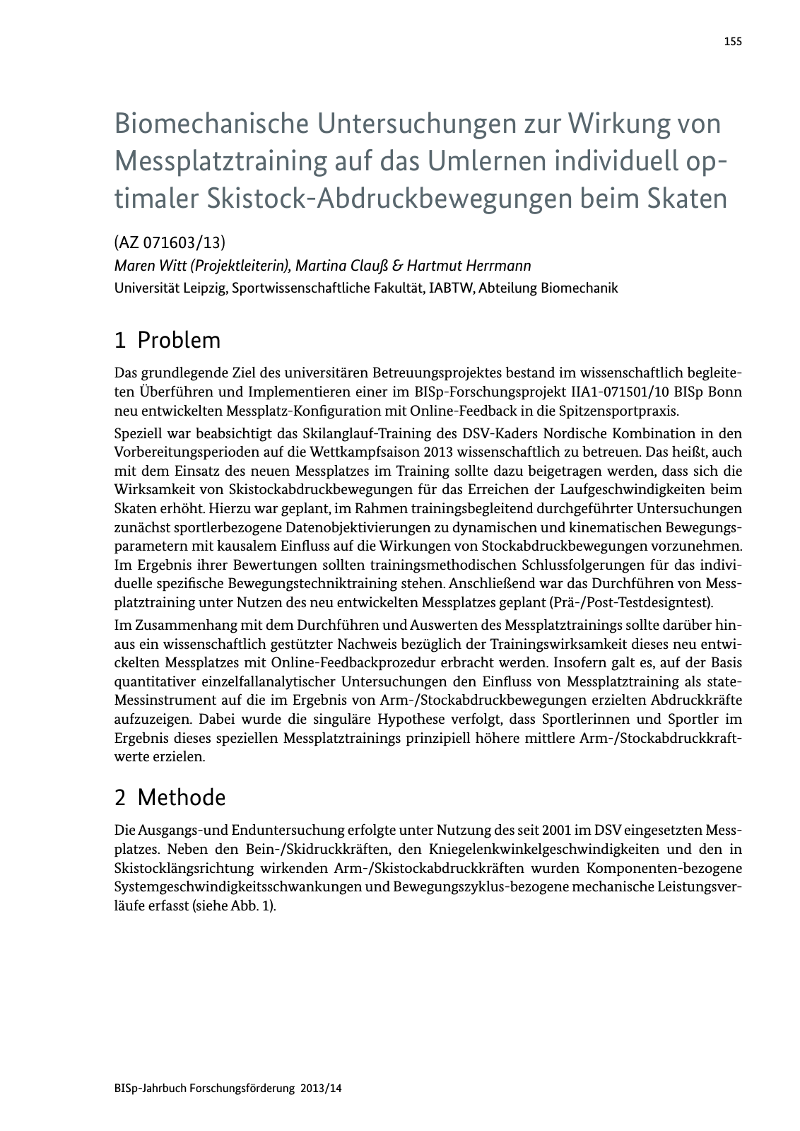 Vorschau BISp-Jahrbuch Forschungsförderung 2013/14 Seite 156