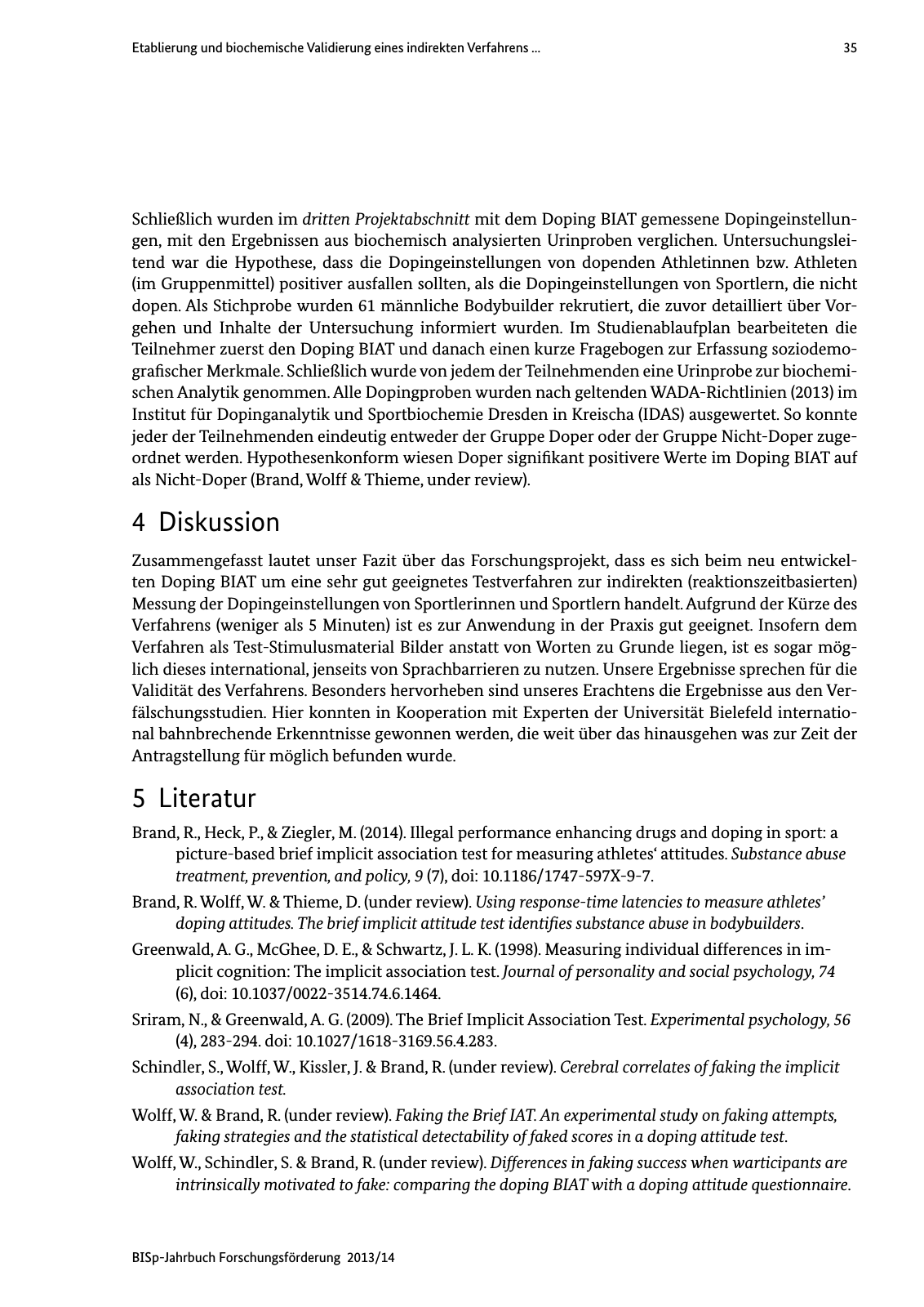 Vorschau BISp-Jahrbuch Forschungsförderung 2013/14 Seite 36