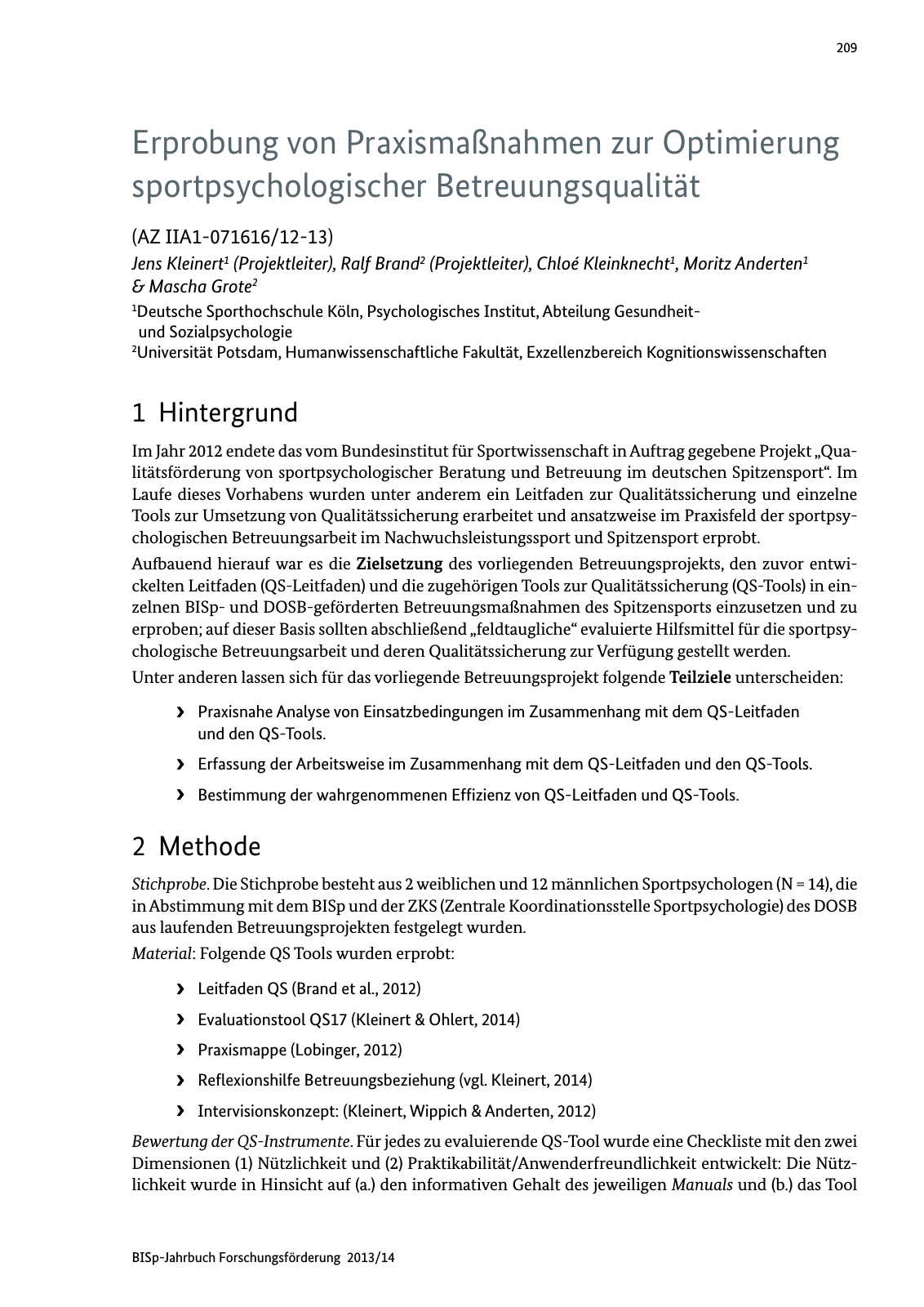 Vorschau BISp-Jahrbuch Forschungsförderung 2013/14 Seite 210