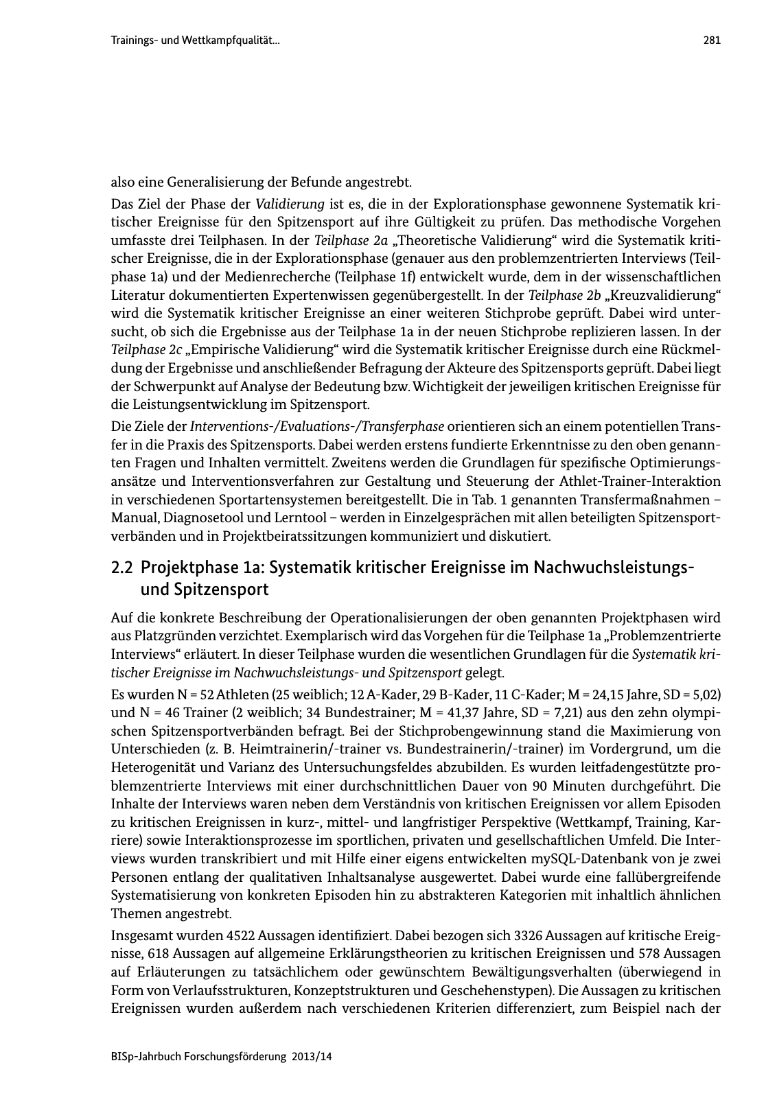Vorschau BISp-Jahrbuch Forschungsförderung 2013/14 Seite 282