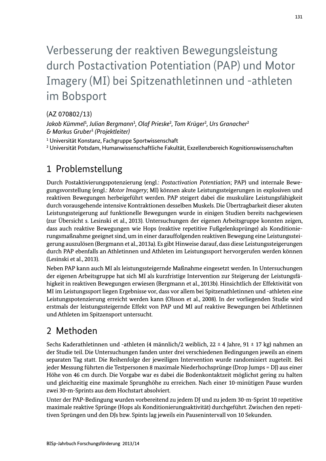 Vorschau BISp-Jahrbuch Forschungsförderung 2013/14 Seite 132