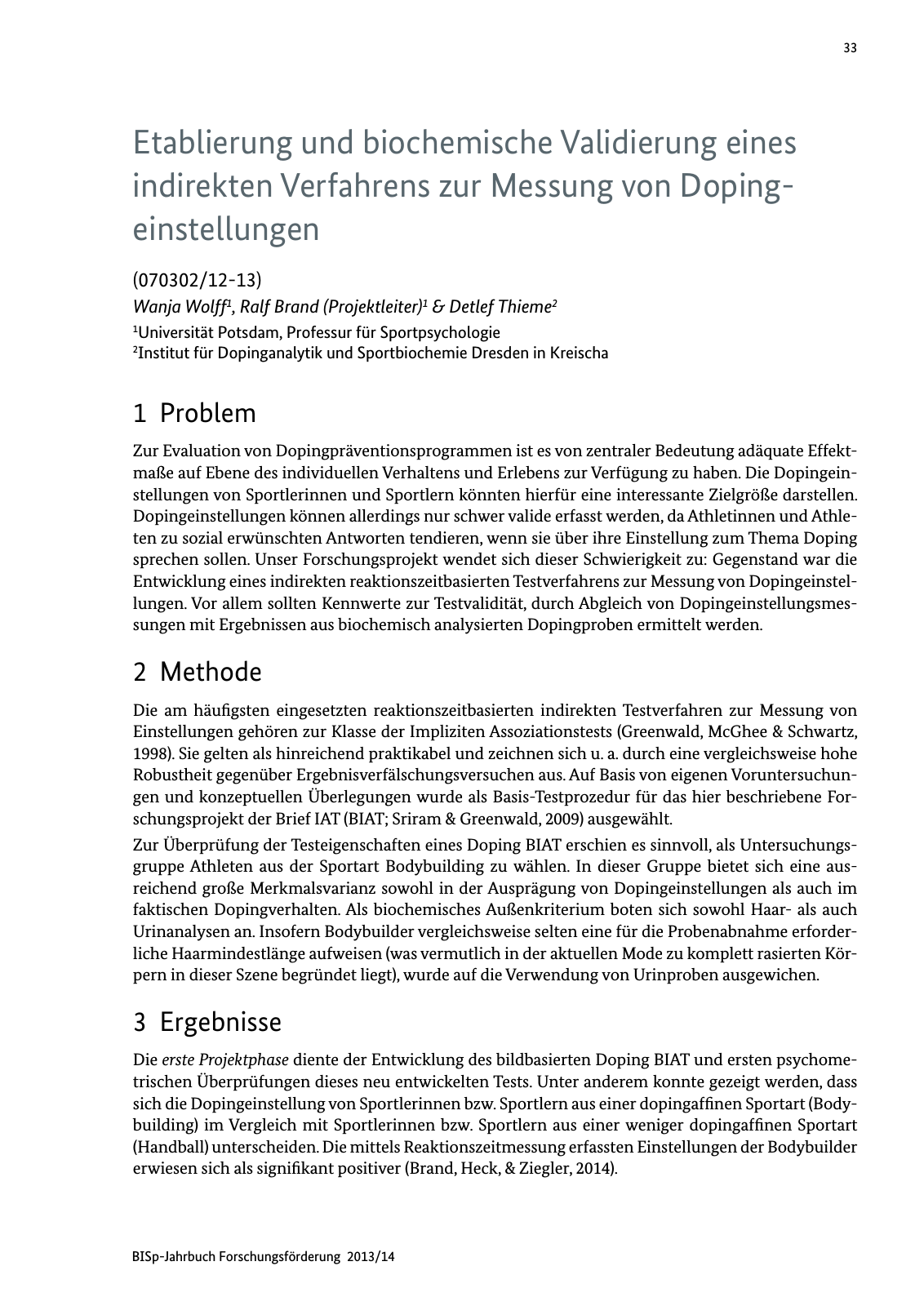 Vorschau BISp-Jahrbuch Forschungsförderung 2013/14 Seite 34
