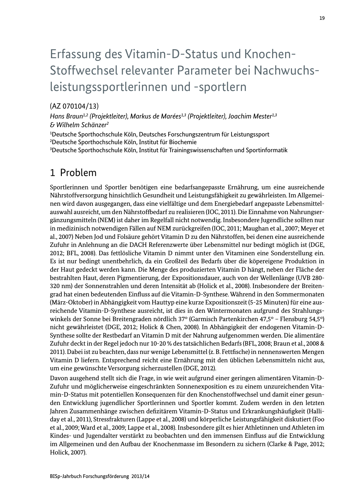 Vorschau BISp-Jahrbuch Forschungsförderung 2013/14 Seite 20