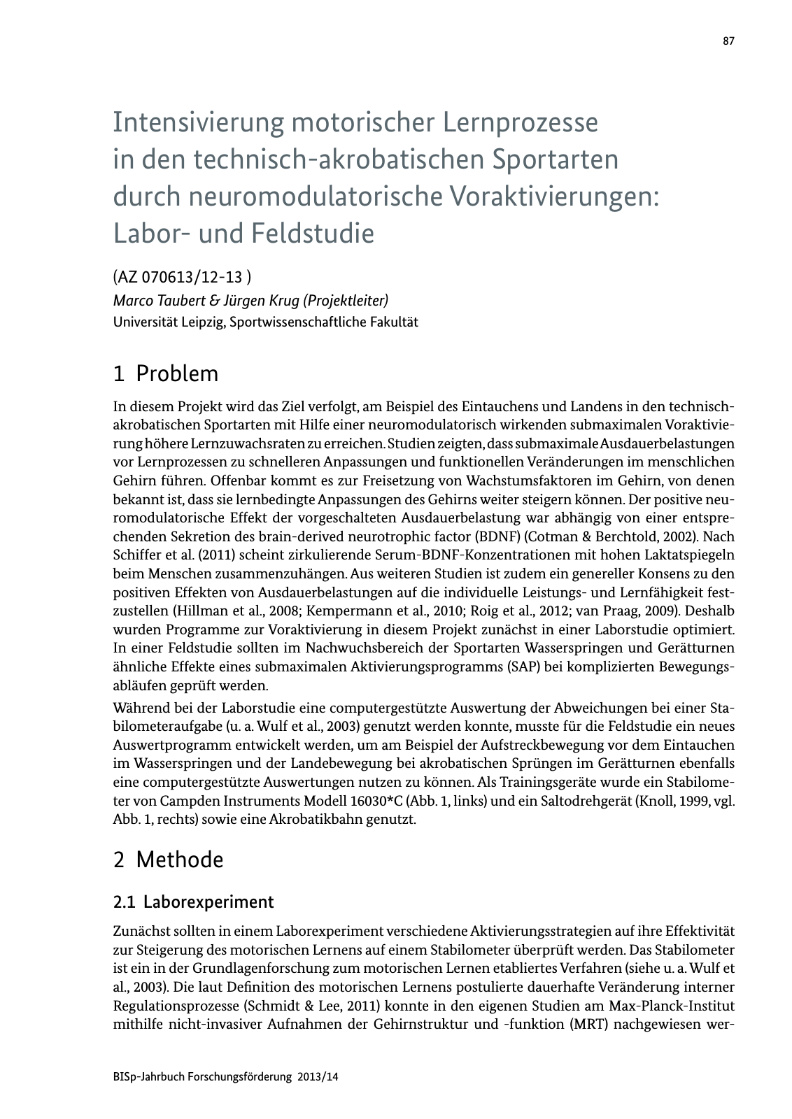 Vorschau BISp-Jahrbuch Forschungsförderung 2013/14 Seite 88