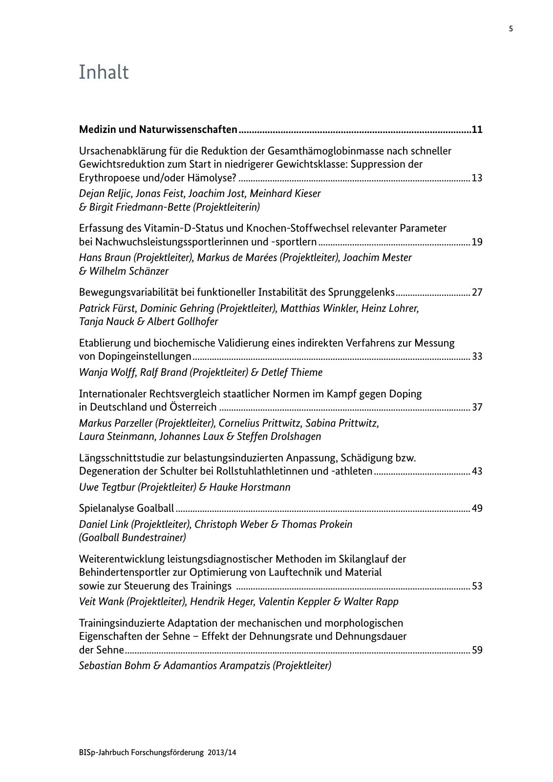 Vorschau BISp-Jahrbuch Forschungsförderung 2013/14 Seite 6