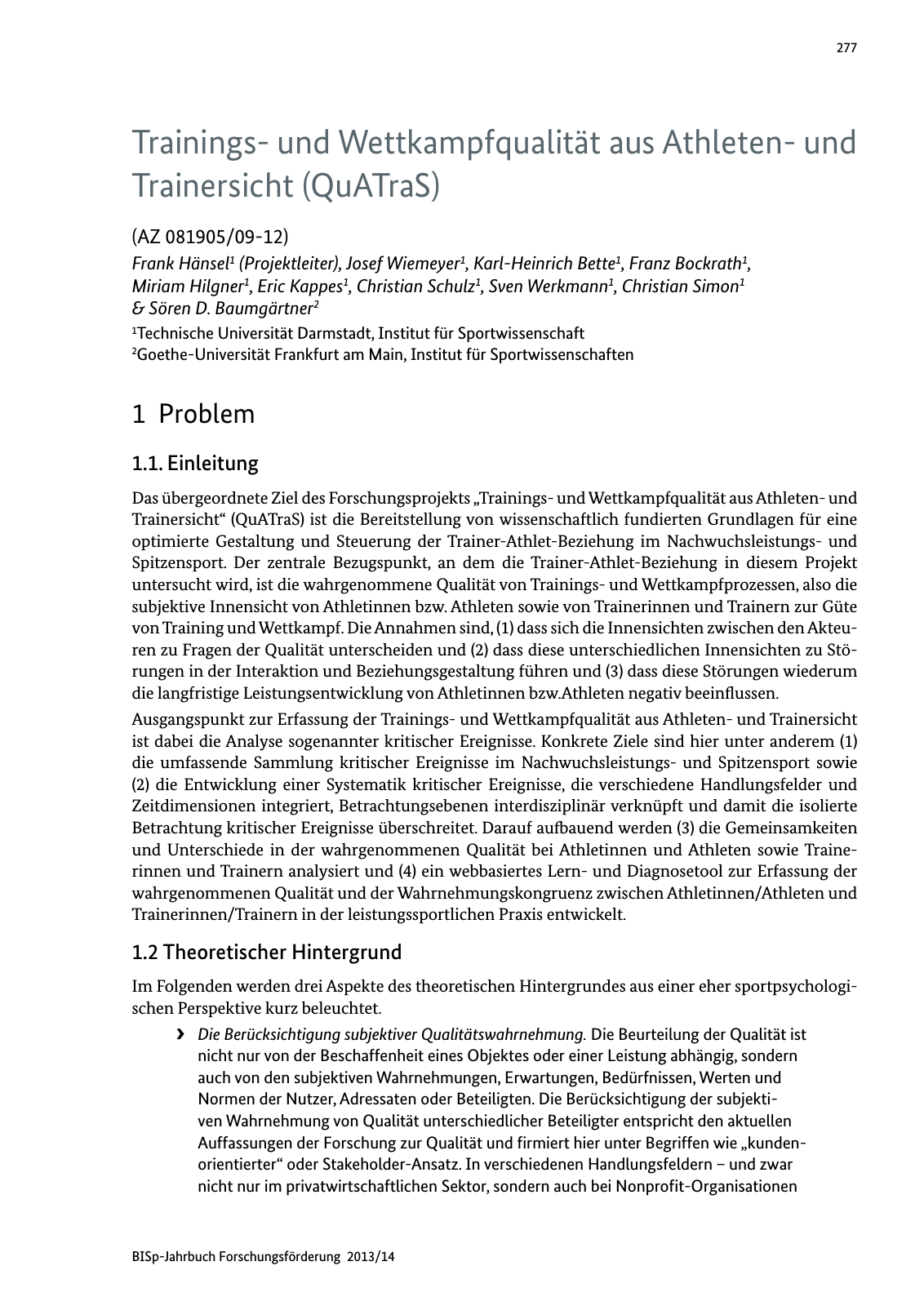 Vorschau BISp-Jahrbuch Forschungsförderung 2013/14 Seite 278