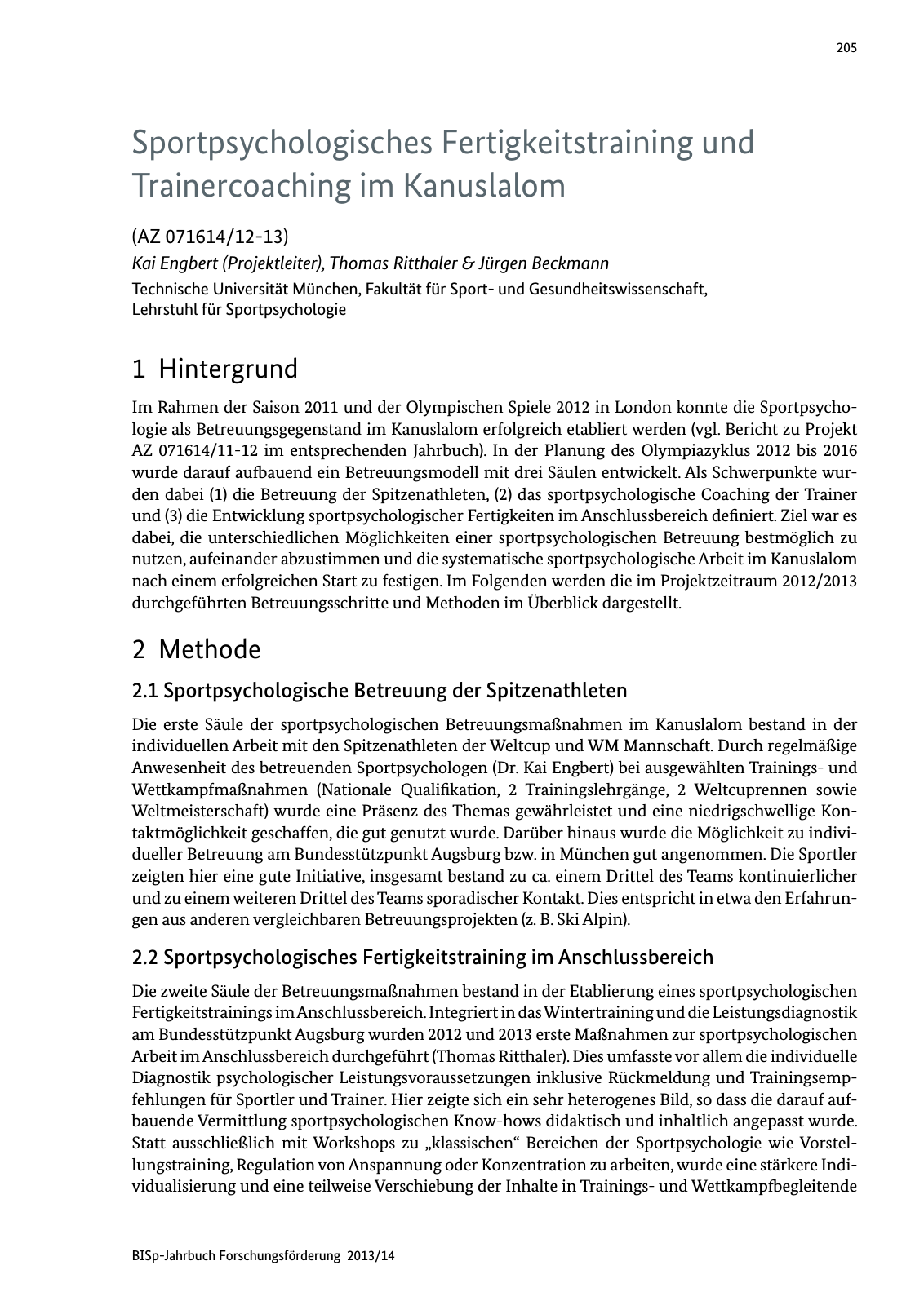 Vorschau BISp-Jahrbuch Forschungsförderung 2013/14 Seite 206