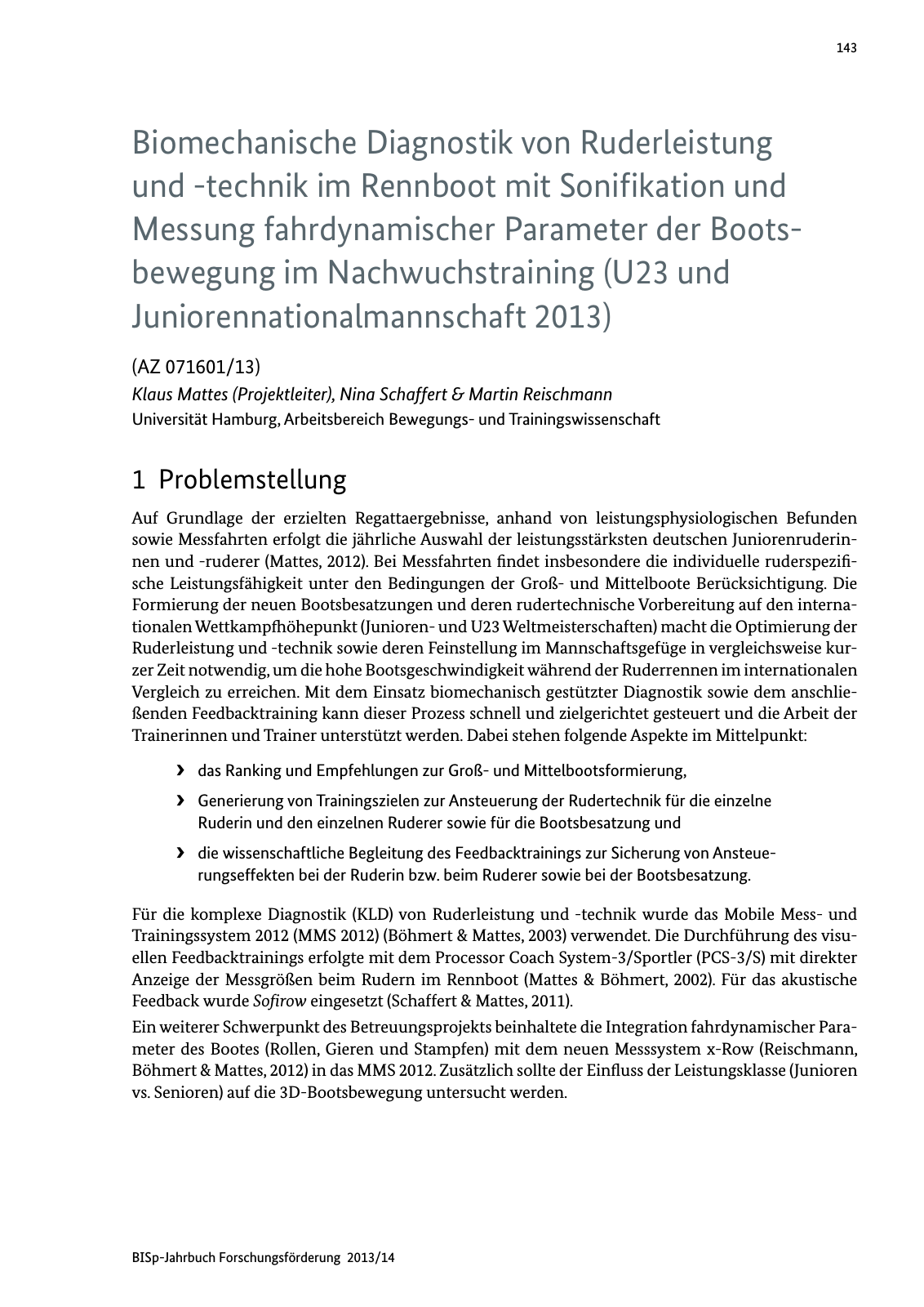 Vorschau BISp-Jahrbuch Forschungsförderung 2013/14 Seite 144