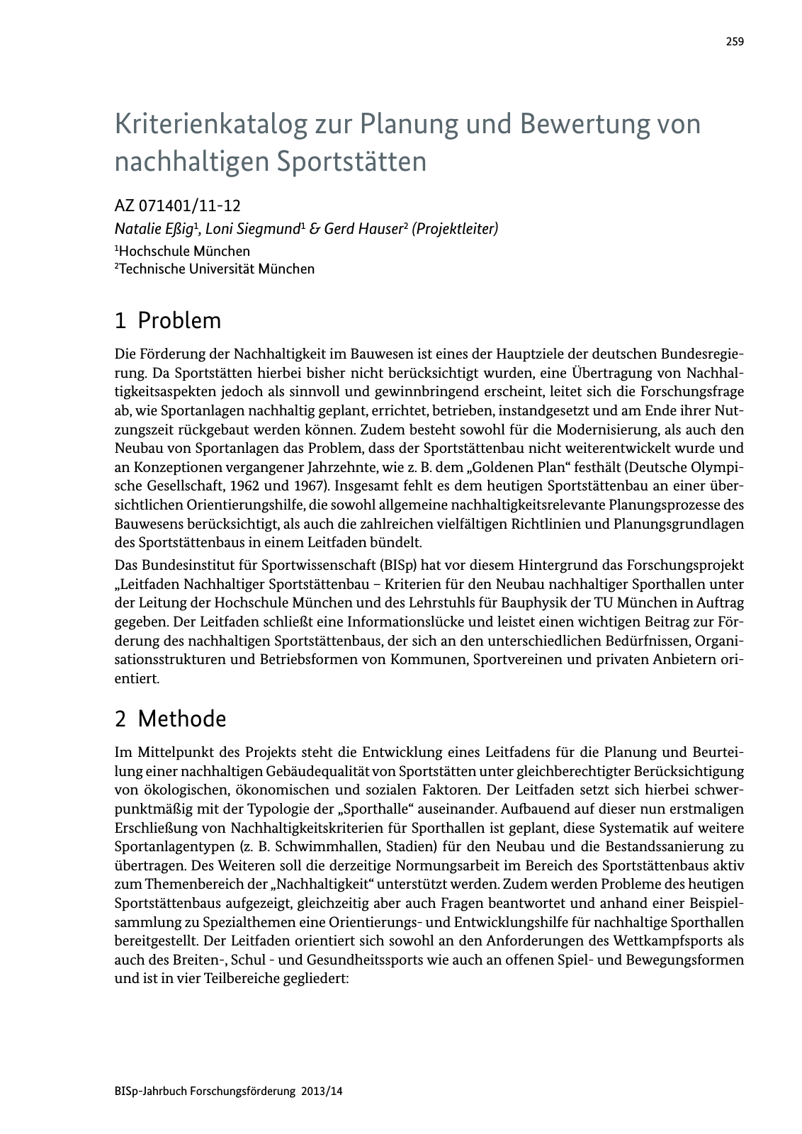Vorschau BISp-Jahrbuch Forschungsförderung 2013/14 Seite 260