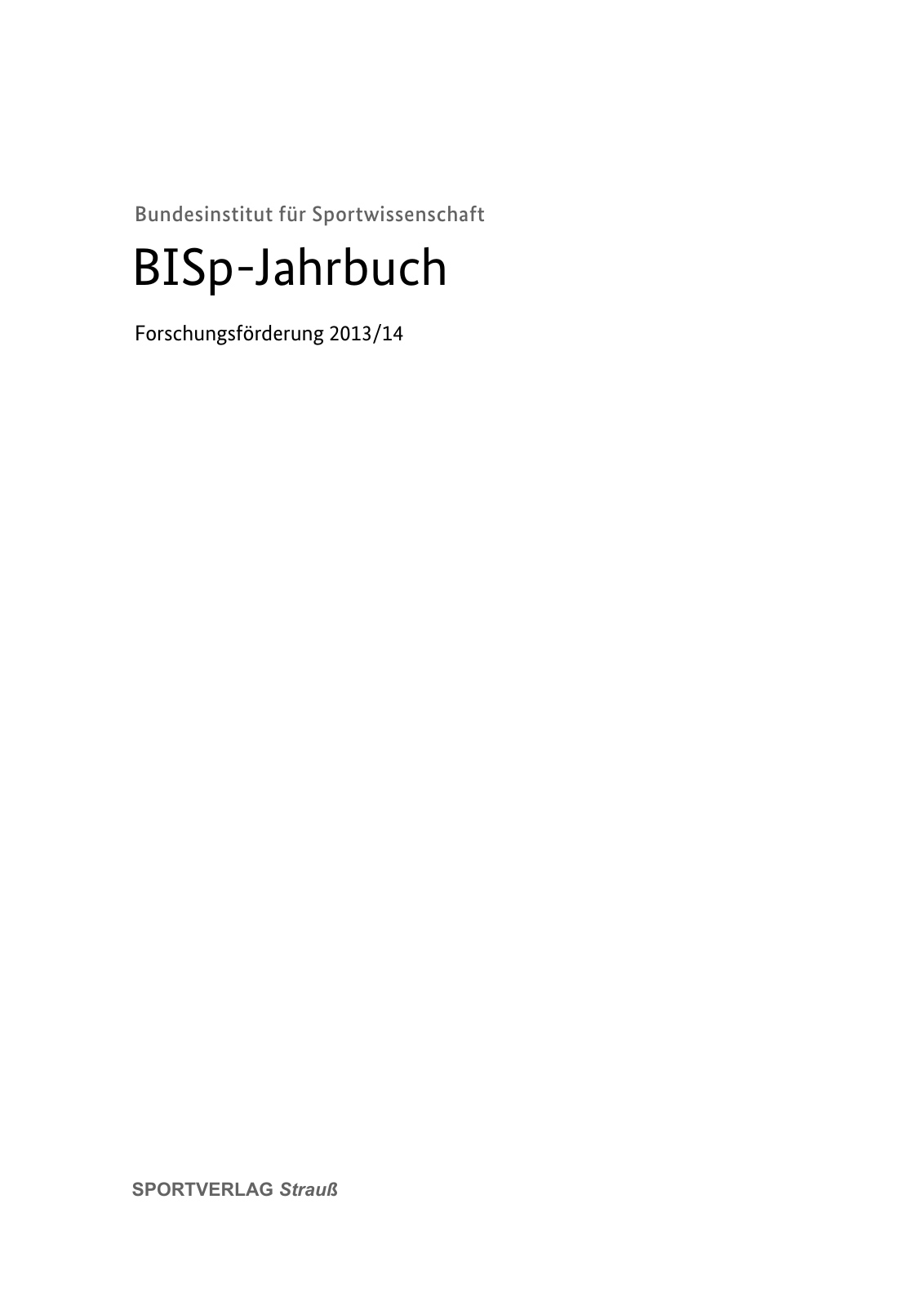 Vorschau BISp-Jahrbuch Forschungsförderung 2013/14 Seite 2