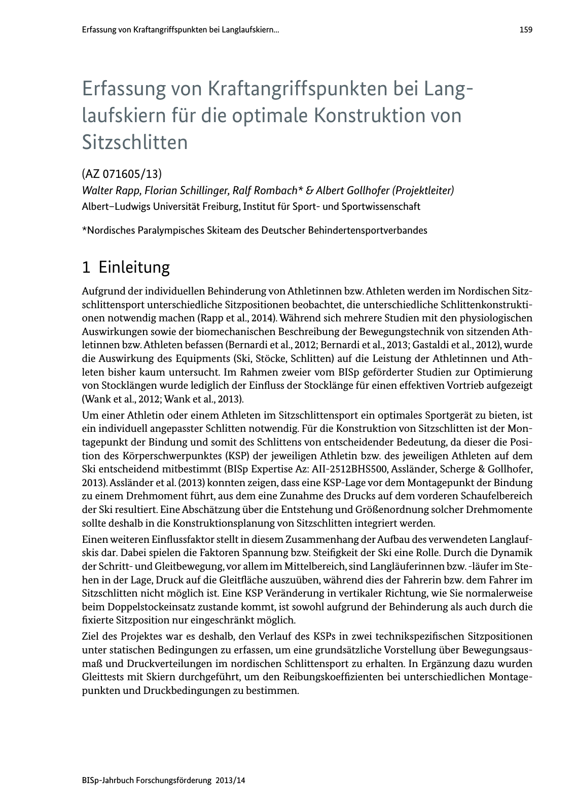Vorschau BISp-Jahrbuch Forschungsförderung 2013/14 Seite 160