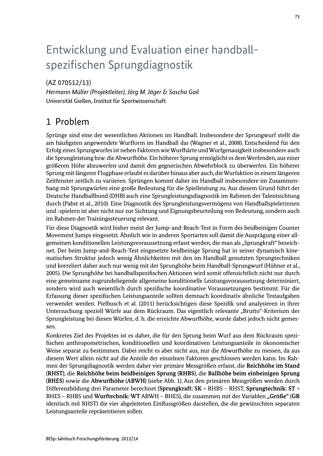 Vorschau BISp-Jahrbuch Forschungsförderung 2013/14 Seite 74