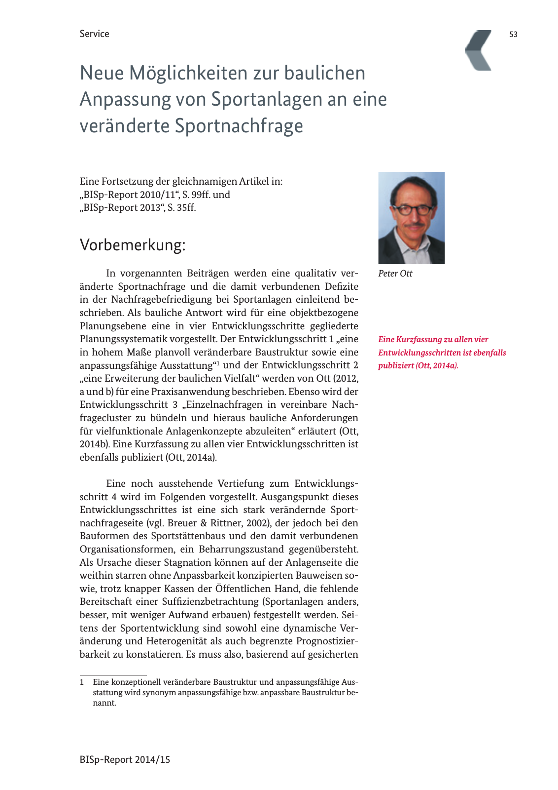 Vorschau BISp-Report 2014/15 : Bilanz und Perspektiven Seite 55