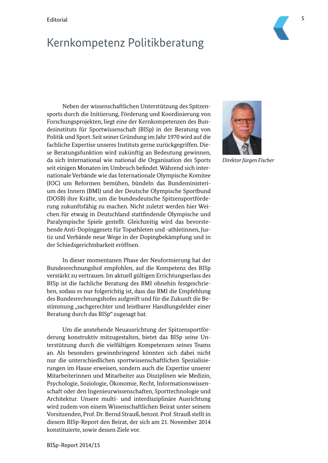 Vorschau BISp-Report 2014/15 : Bilanz und Perspektiven Seite 7