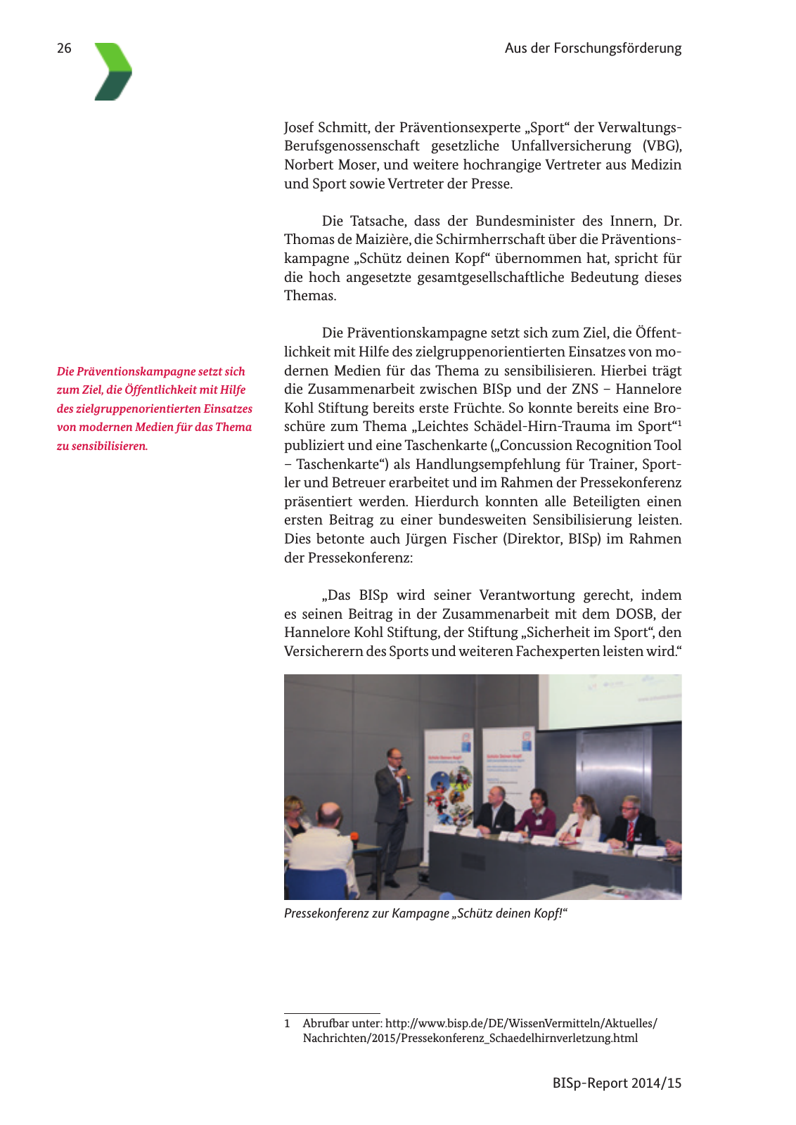 Vorschau BISp-Report 2014/15 : Bilanz und Perspektiven Seite 28