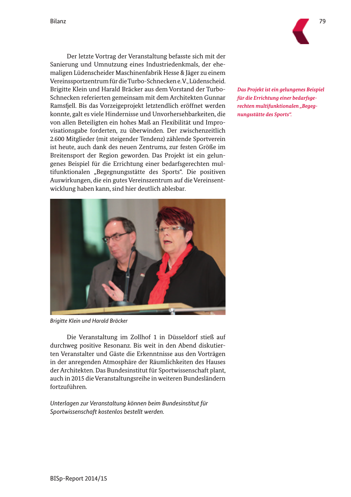 Vorschau BISp-Report 2014/15 : Bilanz und Perspektiven Seite 81