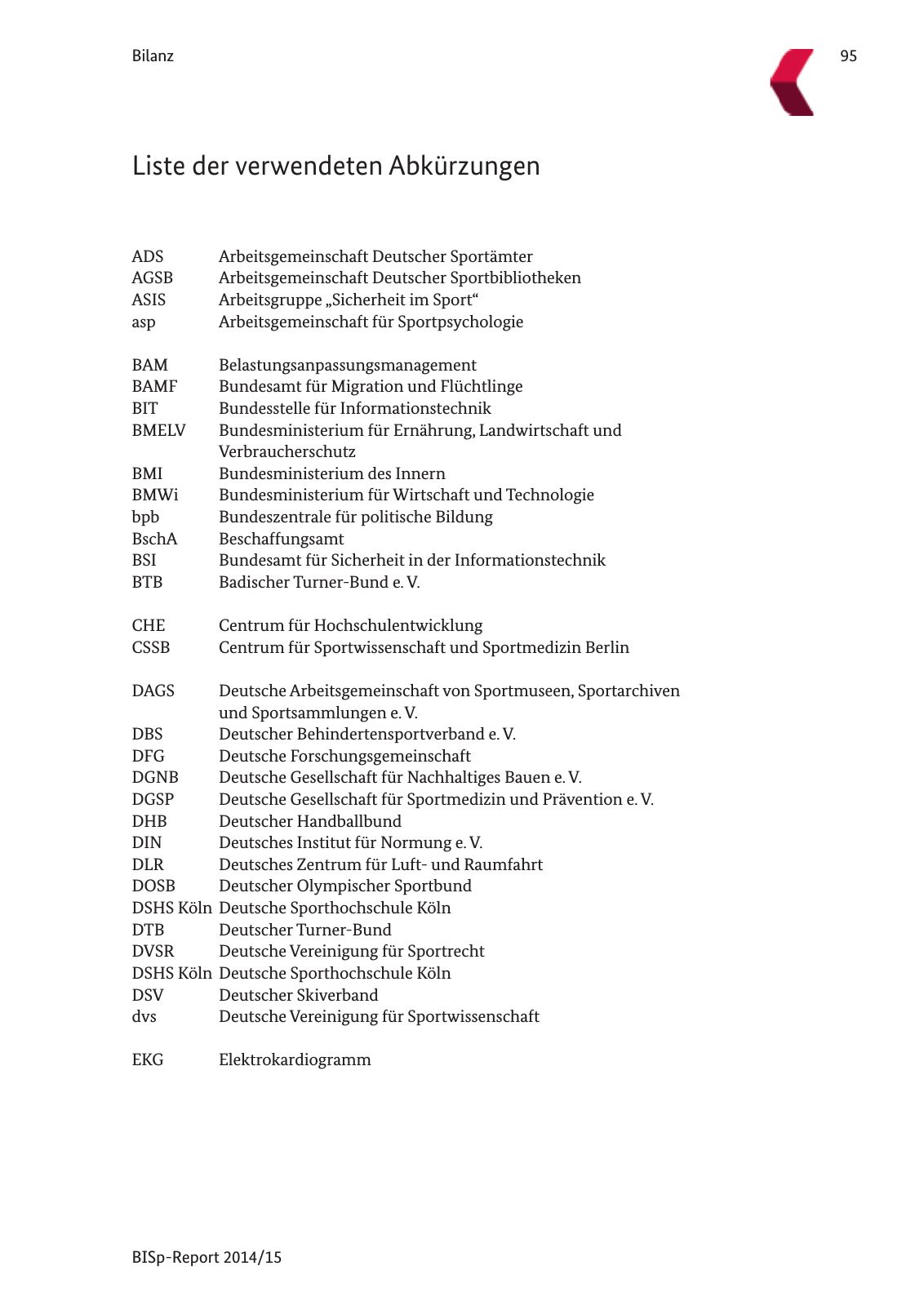 Vorschau BISp-Report 2014/15 : Bilanz und Perspektiven Seite 97