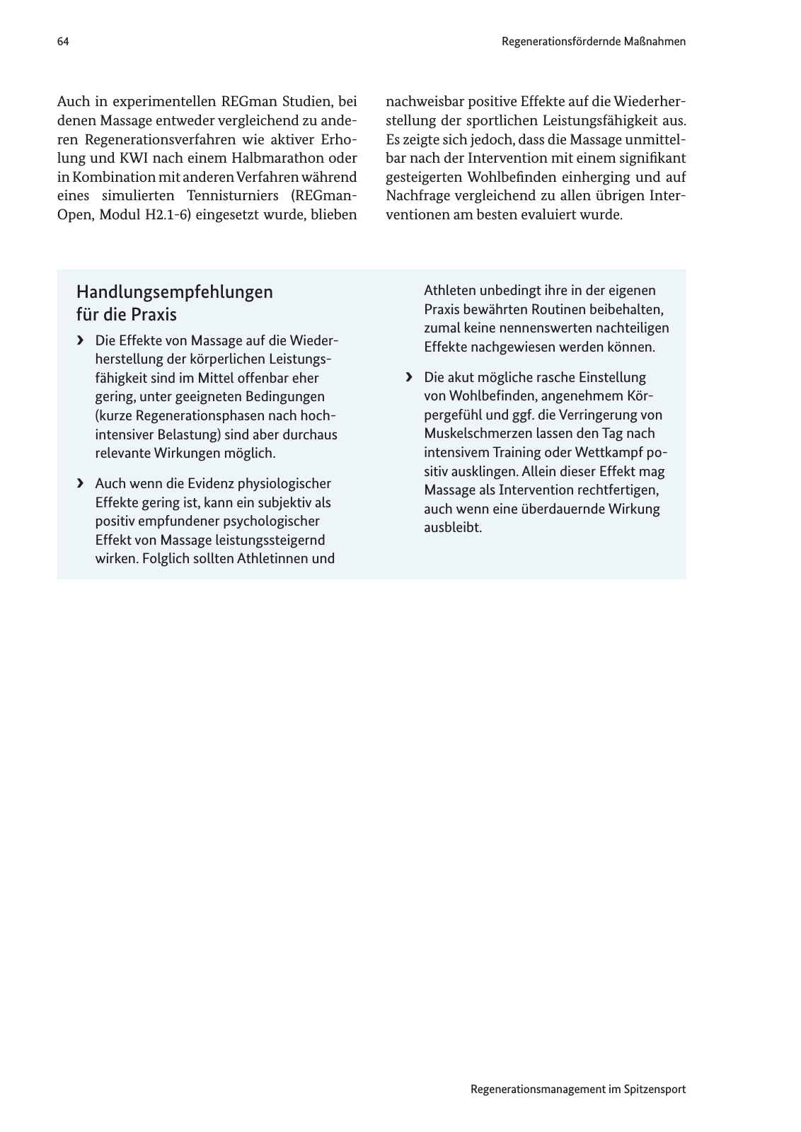 Vorschau Handreichung Regmann / Regenerationsmanagement im Spitzensport Seite 65