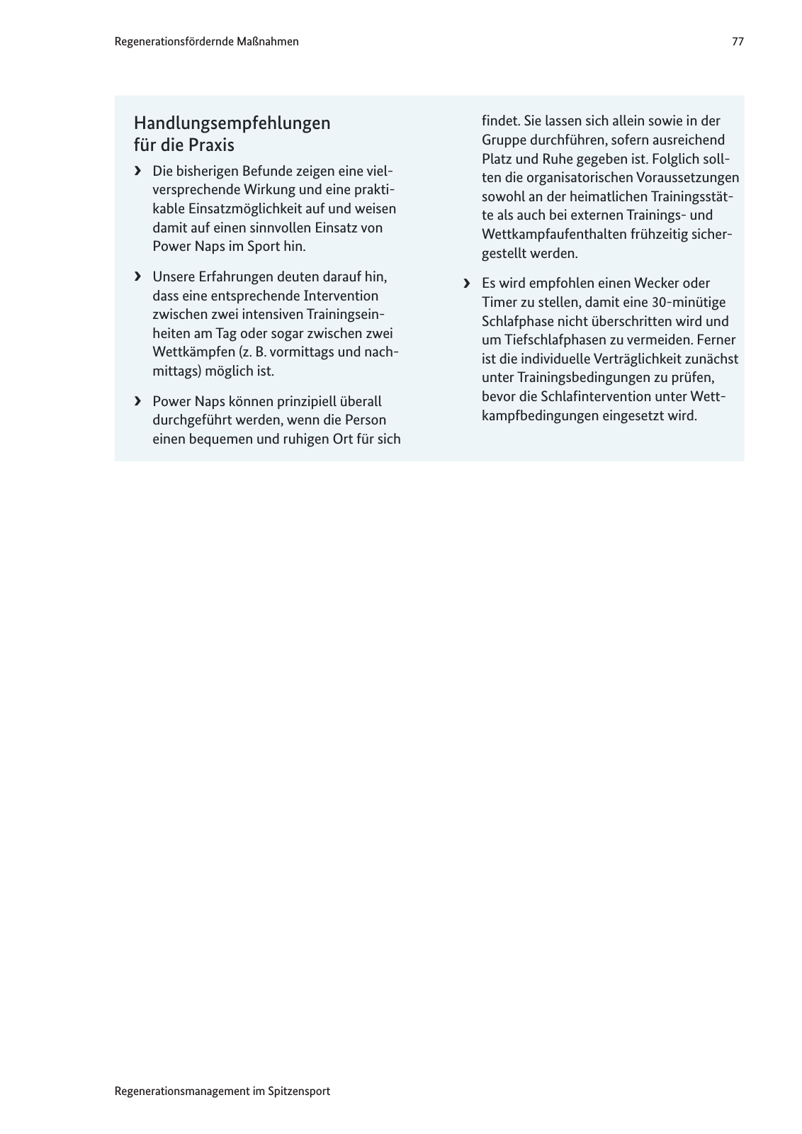 Vorschau Handreichung Regmann / Regenerationsmanagement im Spitzensport Seite 78