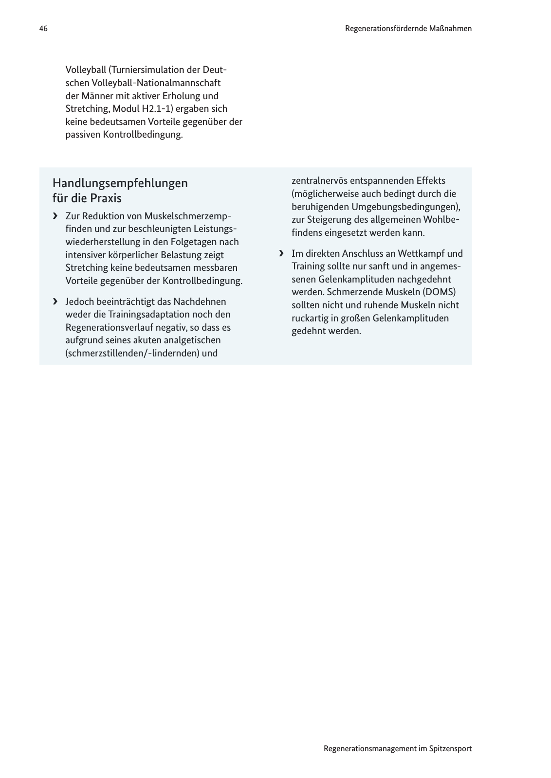 Vorschau Handreichung Regmann / Regenerationsmanagement im Spitzensport Seite 47