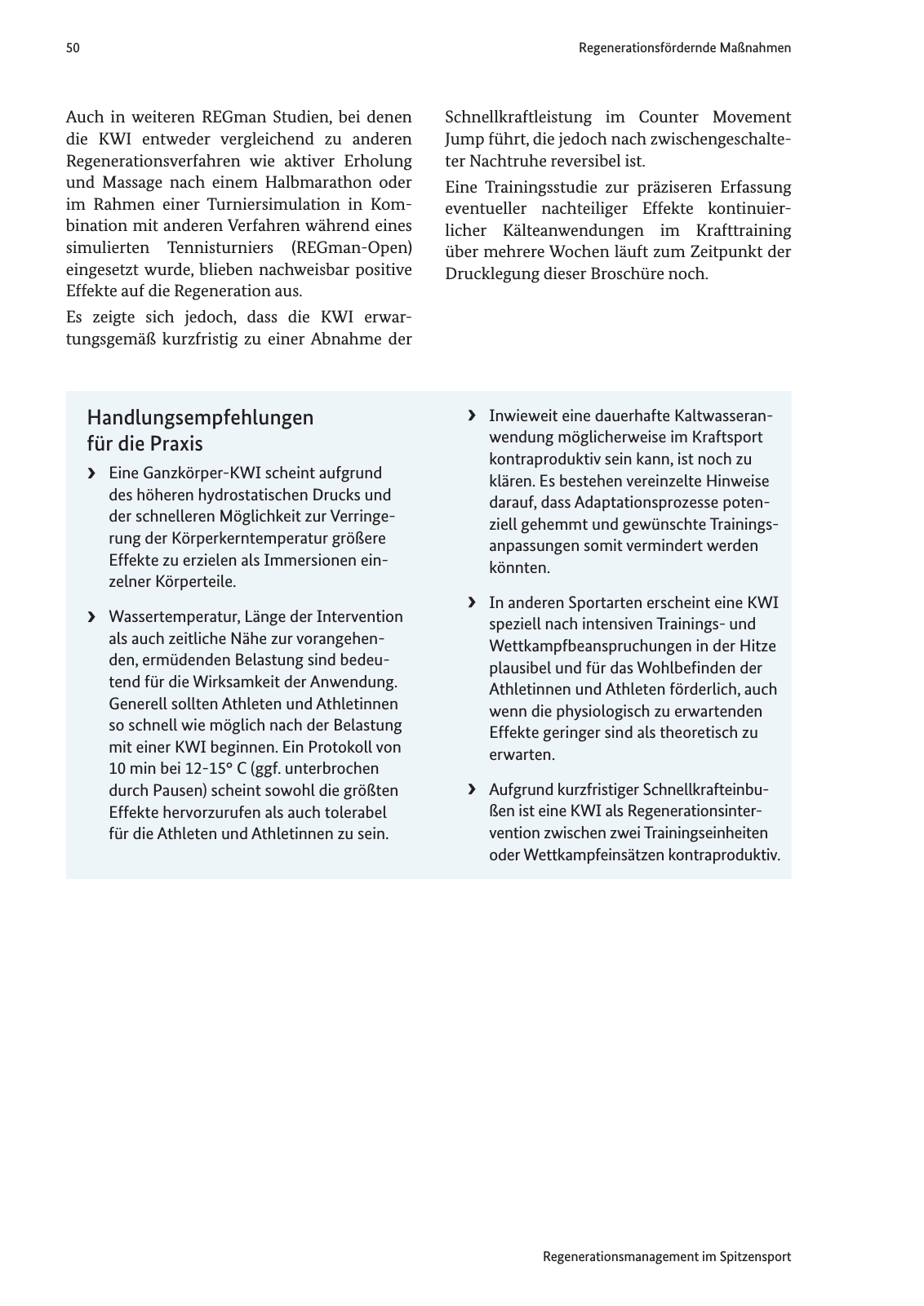Vorschau Handreichung Regmann / Regenerationsmanagement im Spitzensport Seite 51