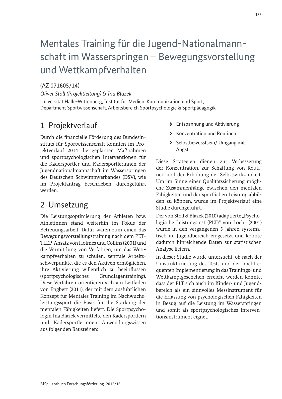 Vorschau BISp-Jahrbuch Forschungsförderung 2015/16 Seite 137