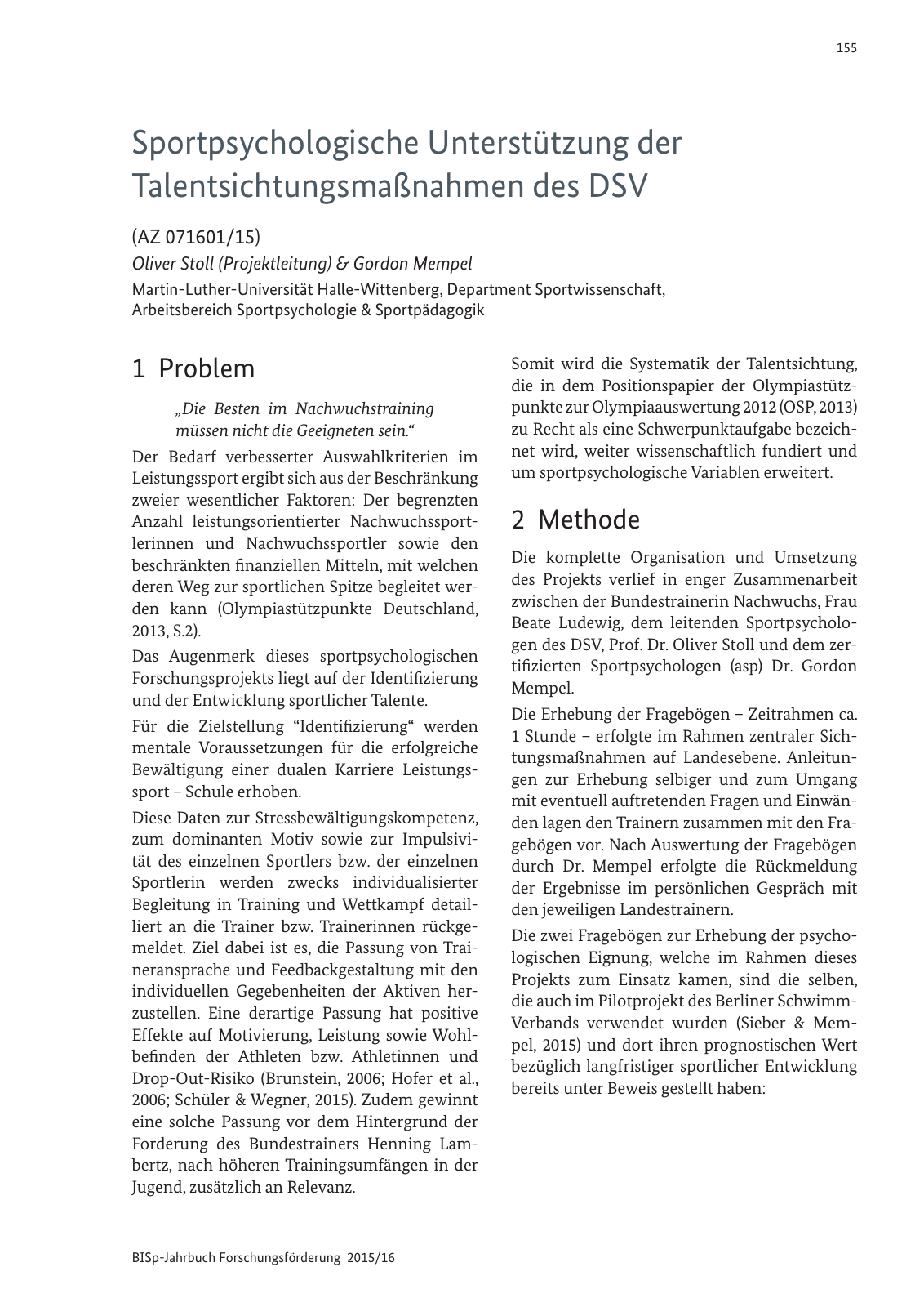 Vorschau BISp-Jahrbuch Forschungsförderung 2015/16 Seite 157