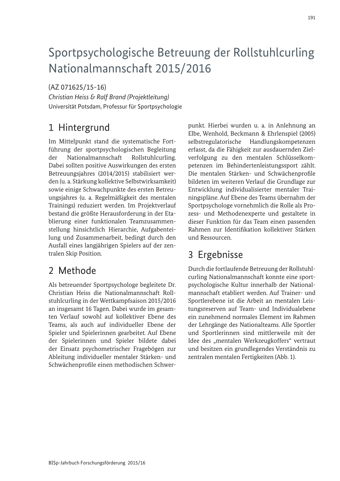 Vorschau BISp-Jahrbuch Forschungsförderung 2015/16 Seite 193