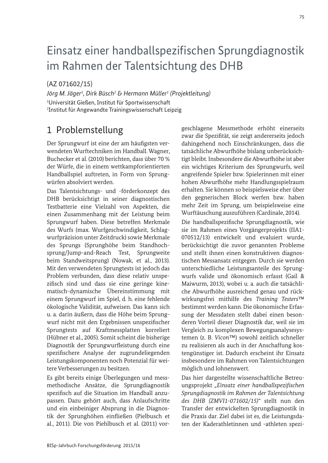 Vorschau BISp-Jahrbuch Forschungsförderung 2015/16 Seite 77