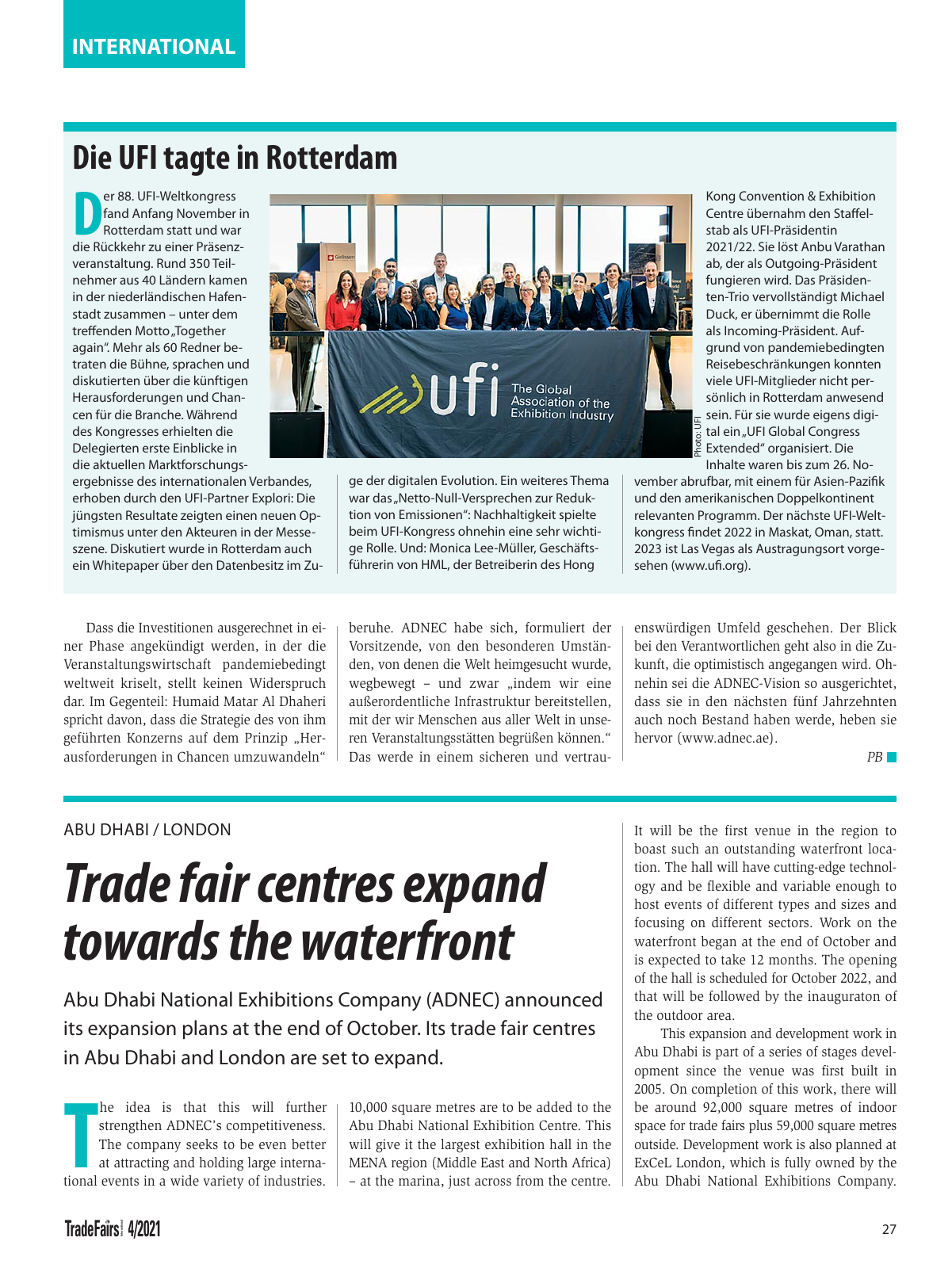 Vorschau TFI Trade-Fairs-International 04/2021 Seite 27