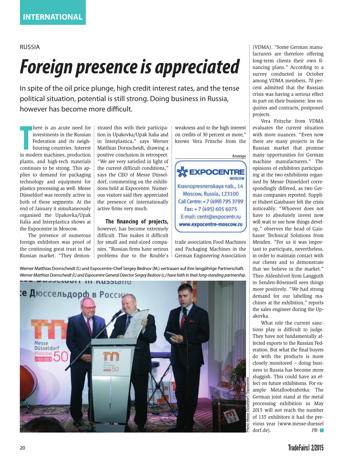 Vorschau TFI Trade-Fairs-International 02/2015 Seite 20