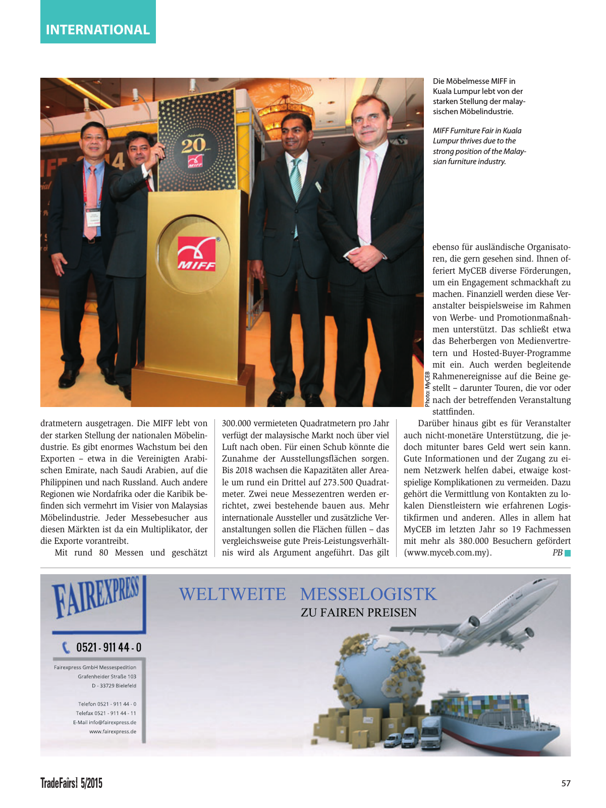 Vorschau TFI Trade-Fairs-International 05/2015 Seite 57