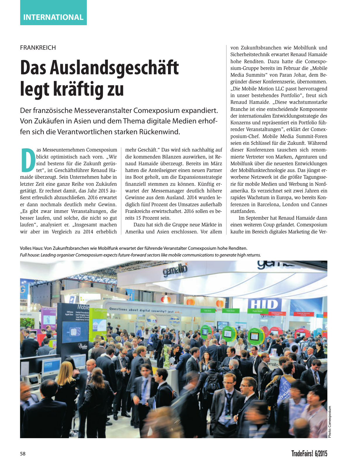 Vorschau TFI Trade-Fairs-International 06/2015 Seite 58