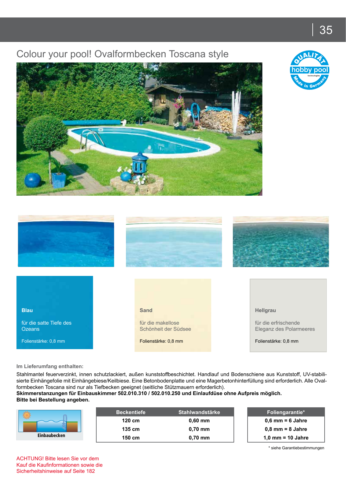 Vorschau Hobby pool Schwimmbadkatalog 2016 Seite 35