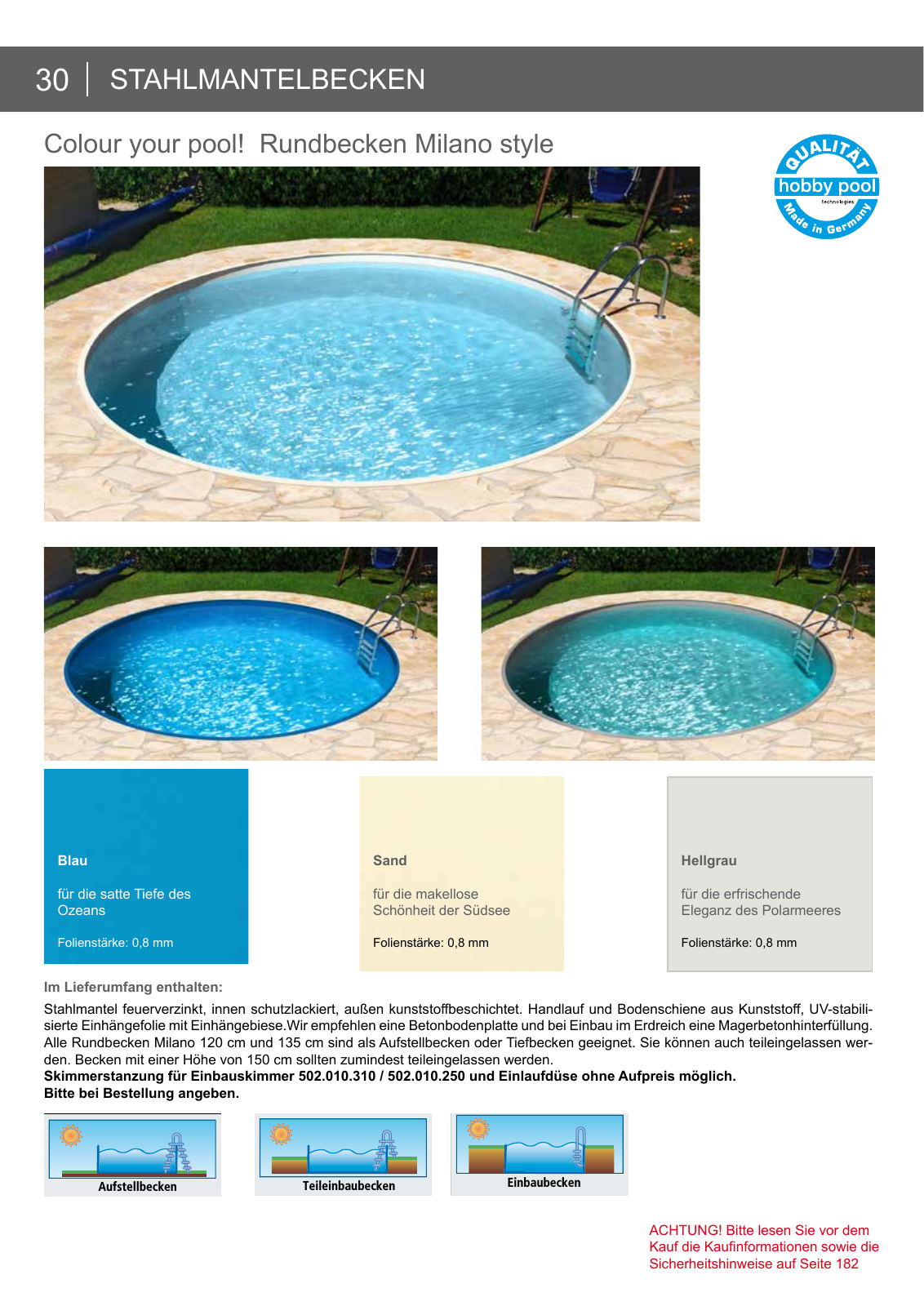 Vorschau Hobby pool Schwimmbadkatalog 2016 Seite 30