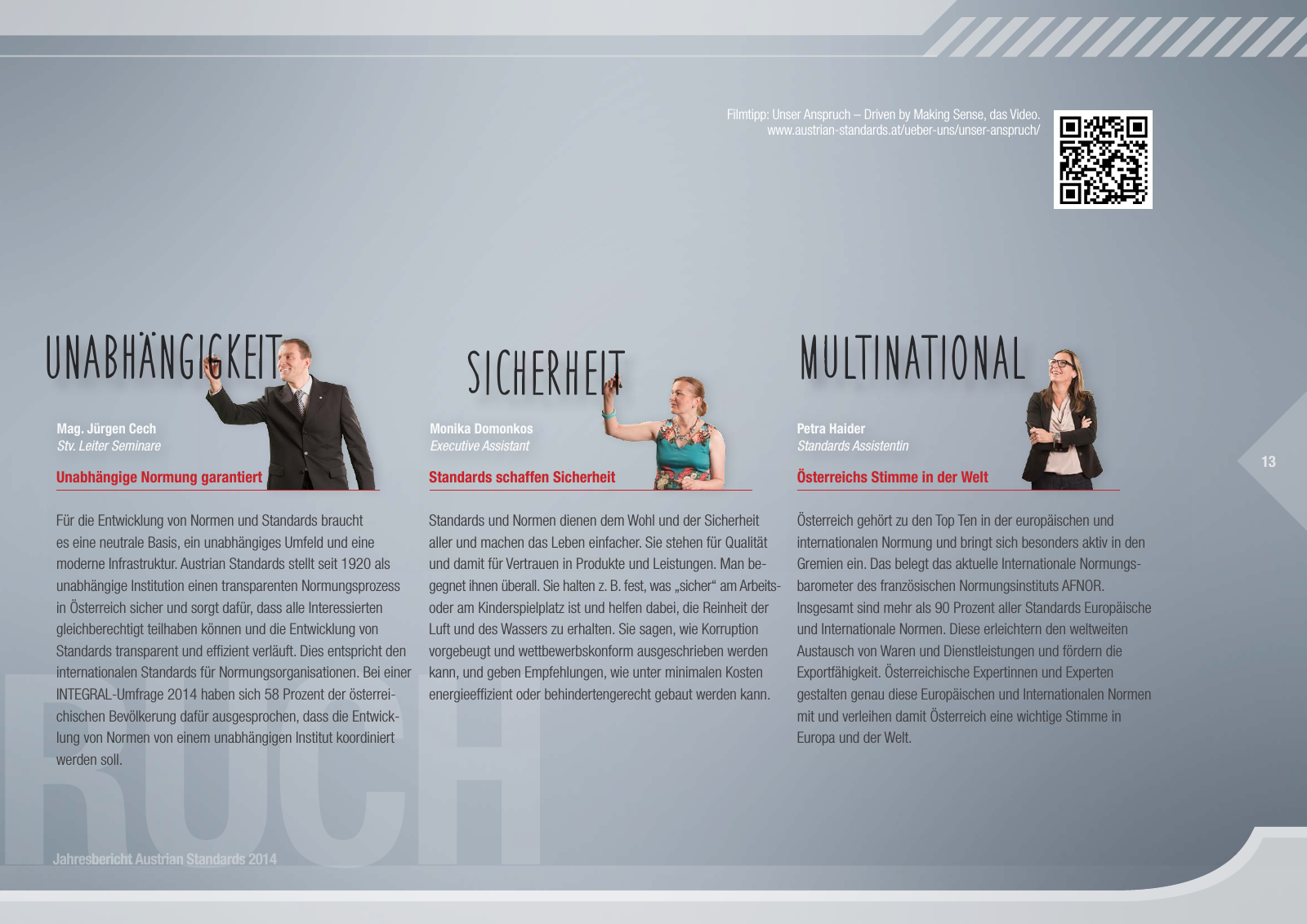 Vorschau Austrian Standards Jahresbericht 2014 Seite 13