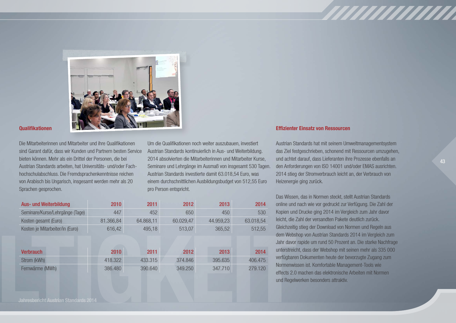 Vorschau Austrian Standards Jahresbericht 2014 Seite 43