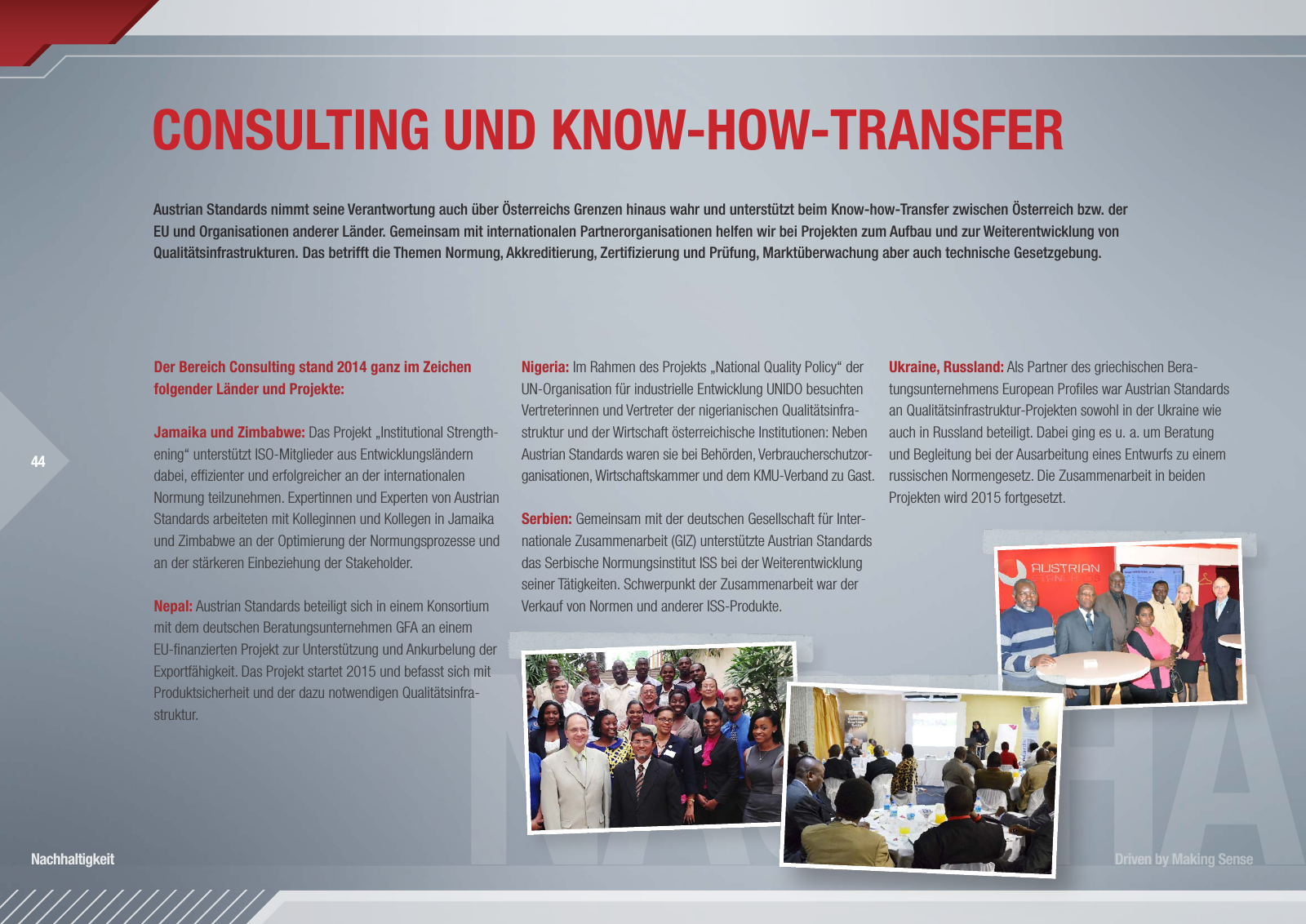 Vorschau Austrian Standards Jahresbericht 2014 Seite 44