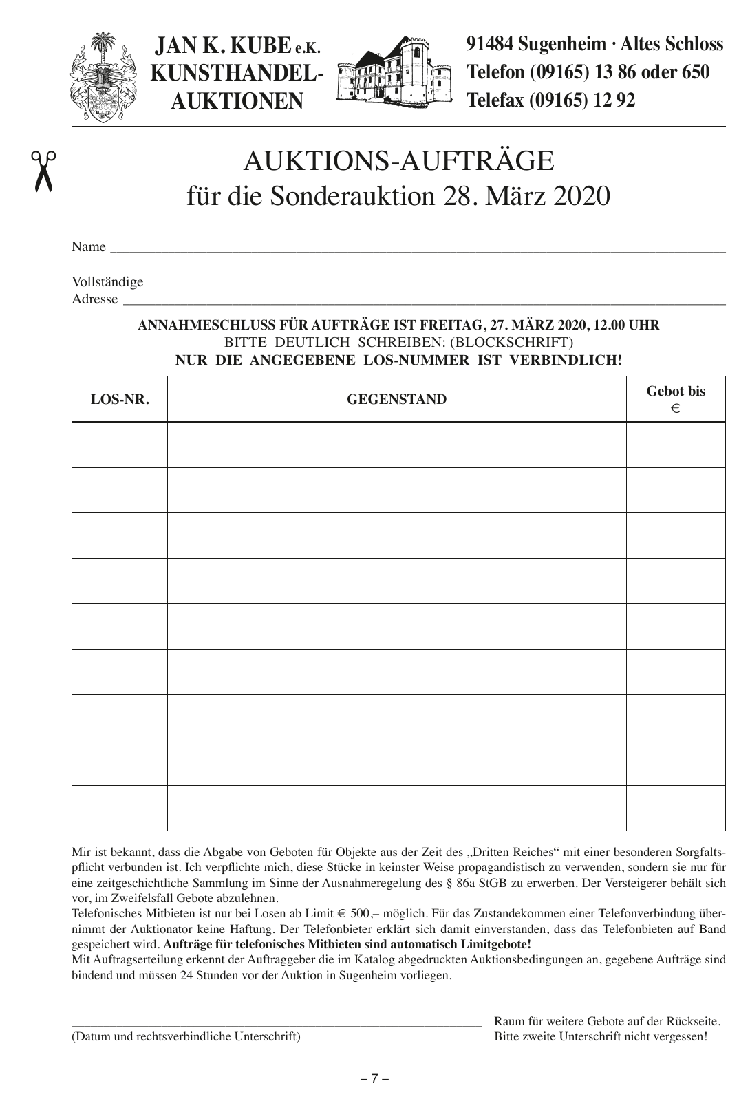 Vorschau Katalog 1 Sonderauktion vom 28. März 2020 Seite 9