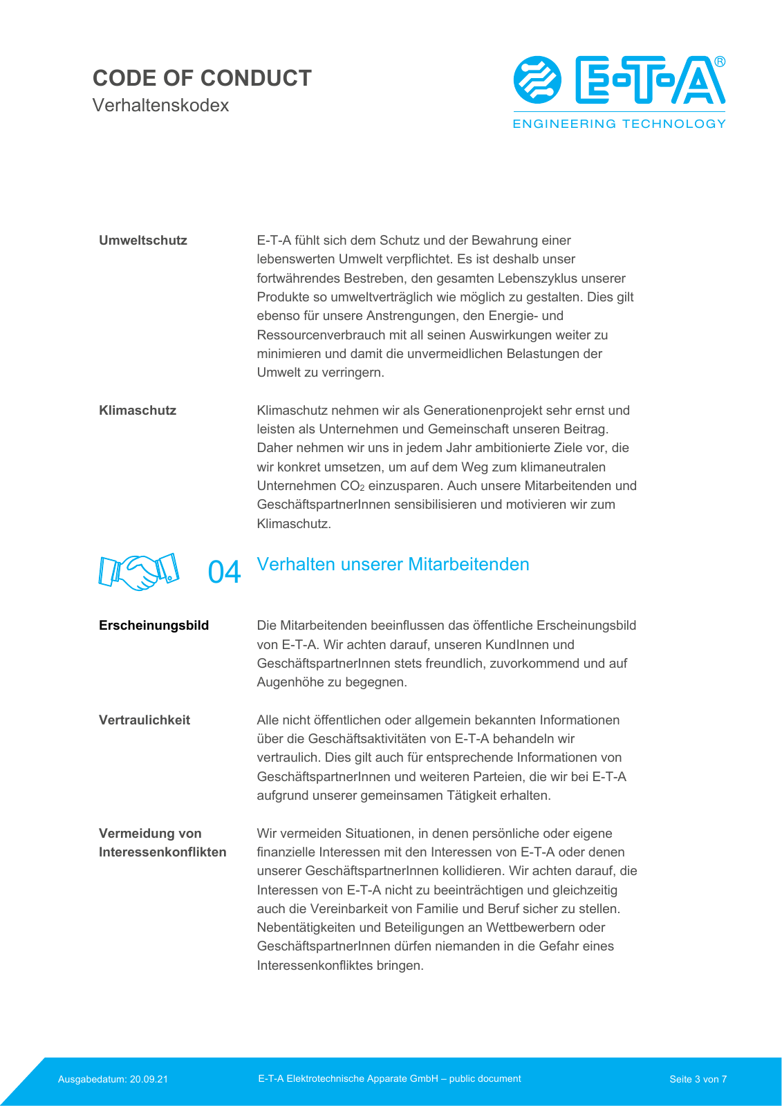 Vorschau Code of Conduct Seite 3