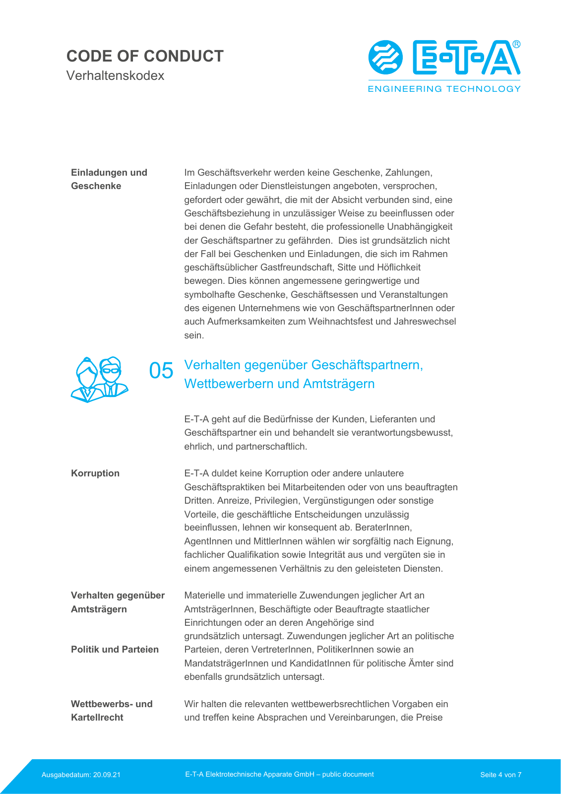 Vorschau Code of Conduct Seite 4