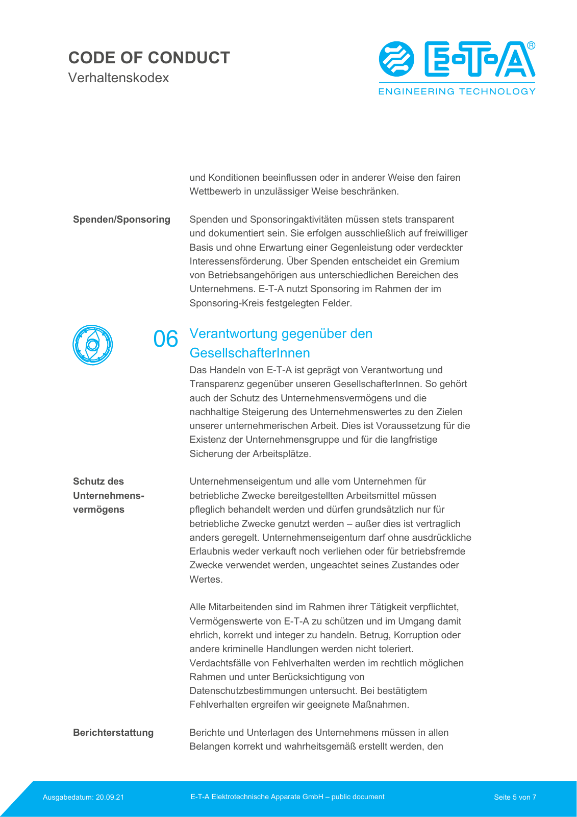 Vorschau Code of Conduct Seite 5