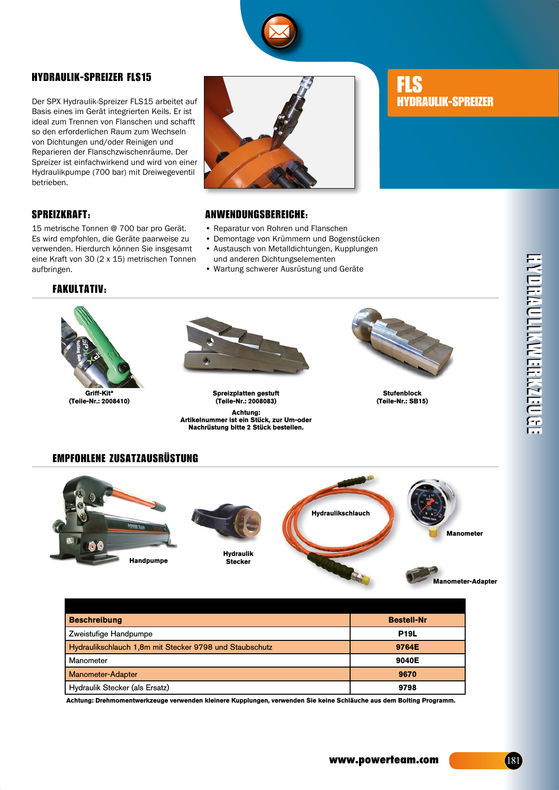 Vorschau HKL Powertools Hydraulik-Werkzeuge Seite 18