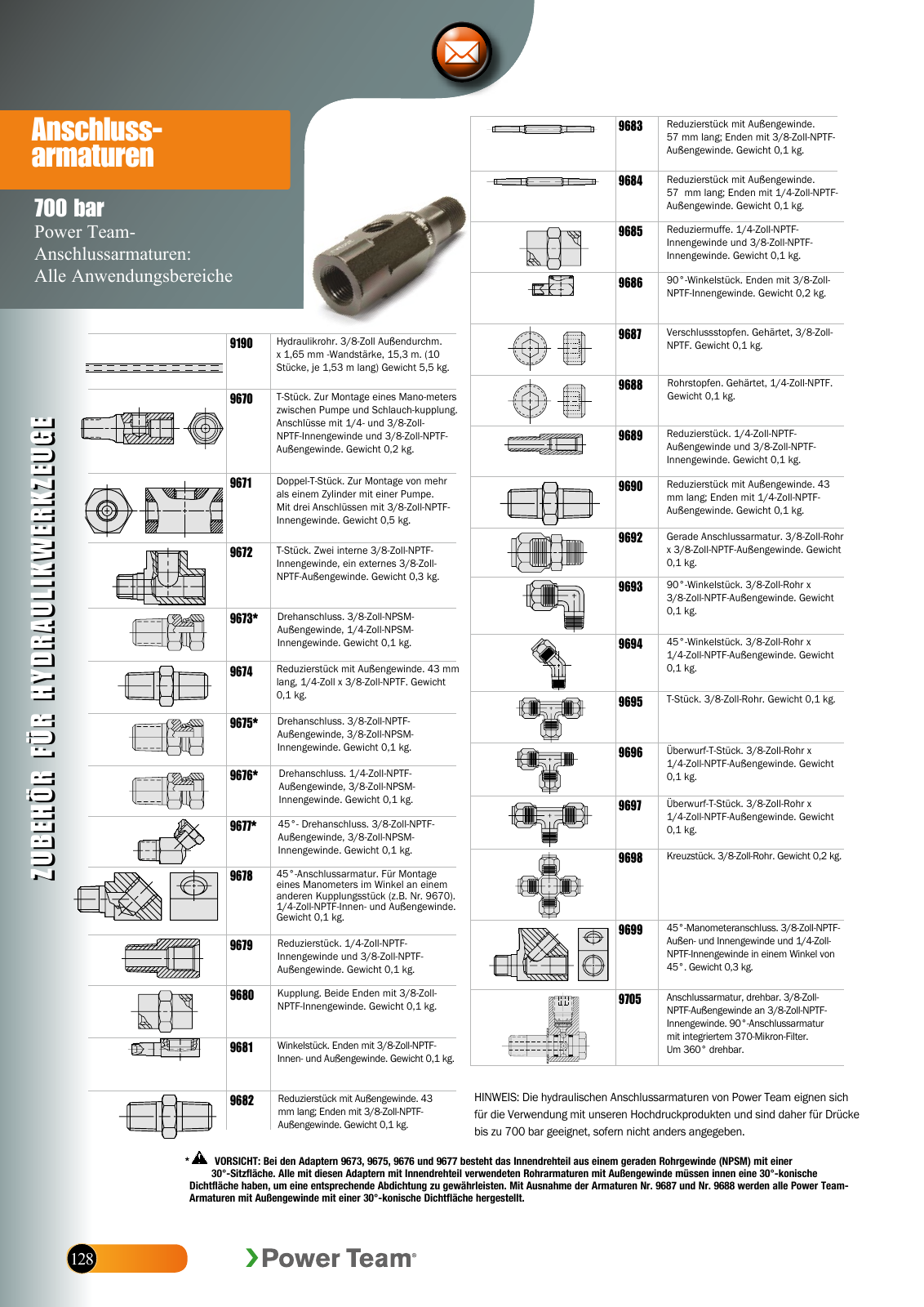Vorschau HKL Powertools Zubehör Hydraulik-Werkzeuge Seite 9